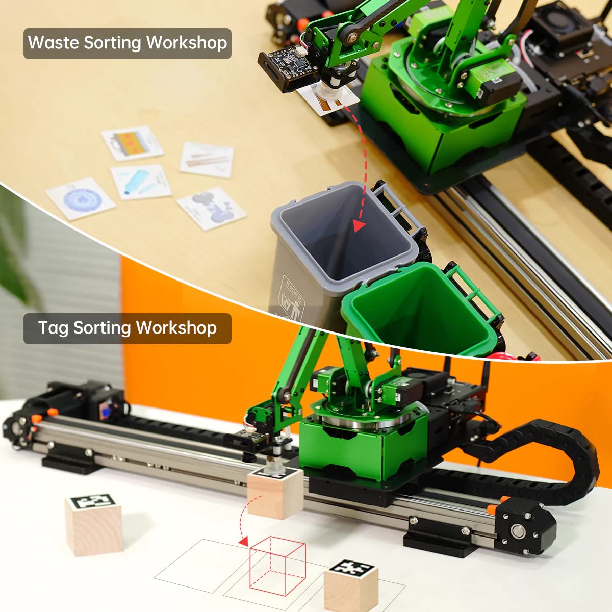 HIWONDER JetMax Pro AI Vision Robot Am Jetson Nano Robot Electric Sliding Rail Kit ROS Open Source with Detailed tutorials and Source Codes