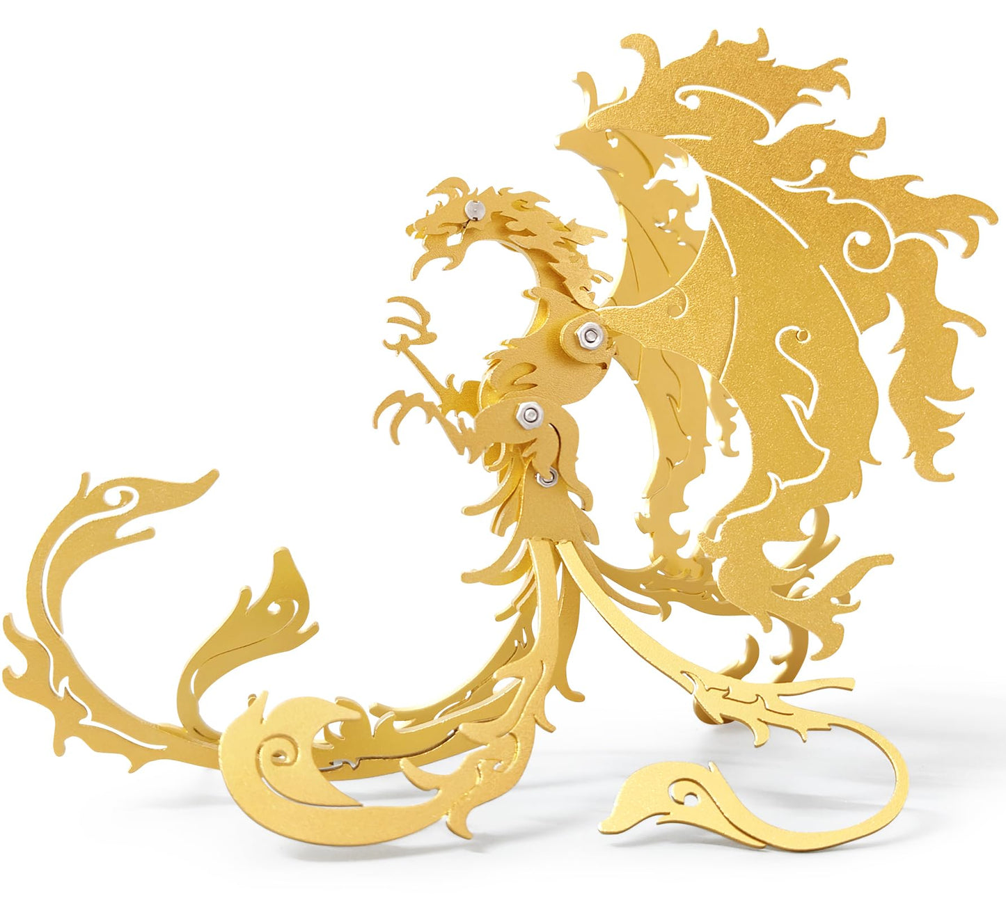 3D Metal Puzzles,3D Metal Puzzle for Adults,Mechanical Model Kit Gold Vermilion Bird,Steel 3D Puzzles Stainless Steel Ornaments for Adults Home Decor Art Craft Gifts Toys.