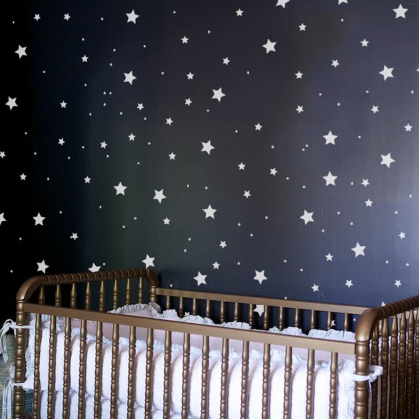 Sparkles and Stars Wall Decals, 500 White Stars Wall Sticker, Sparkle Wall Decal, Space Kids Room Decor, Nursery Wall Art, Celestial Wall Stickers(White)