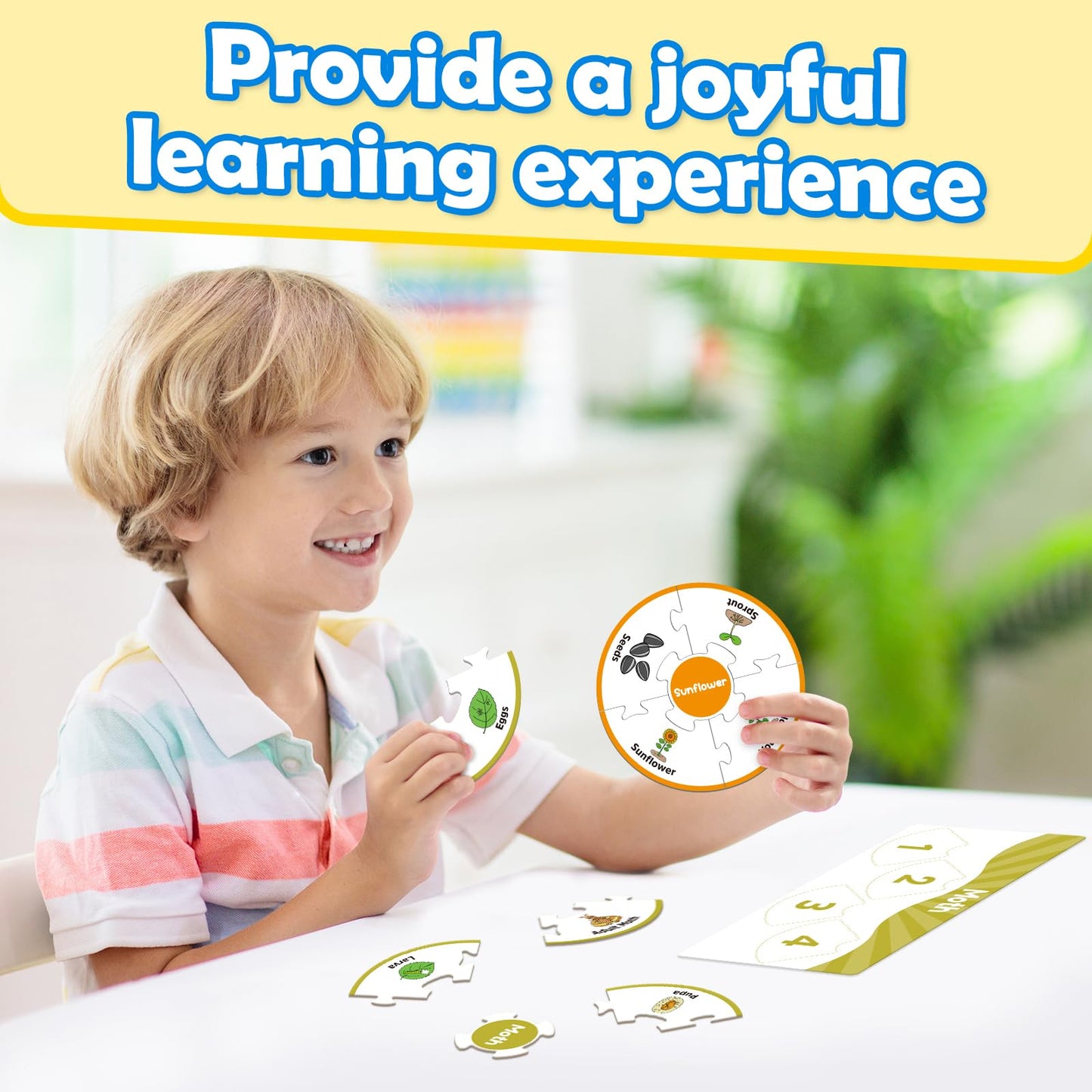 Edulok Life Cycle Toys for Kids, Toddler Puzzles, Preschool Science Kits for Kids 3-5, Kindergarten Learning Activities, Learning Education Toys, PreK Classroom Essentials, Homeschool Supplies