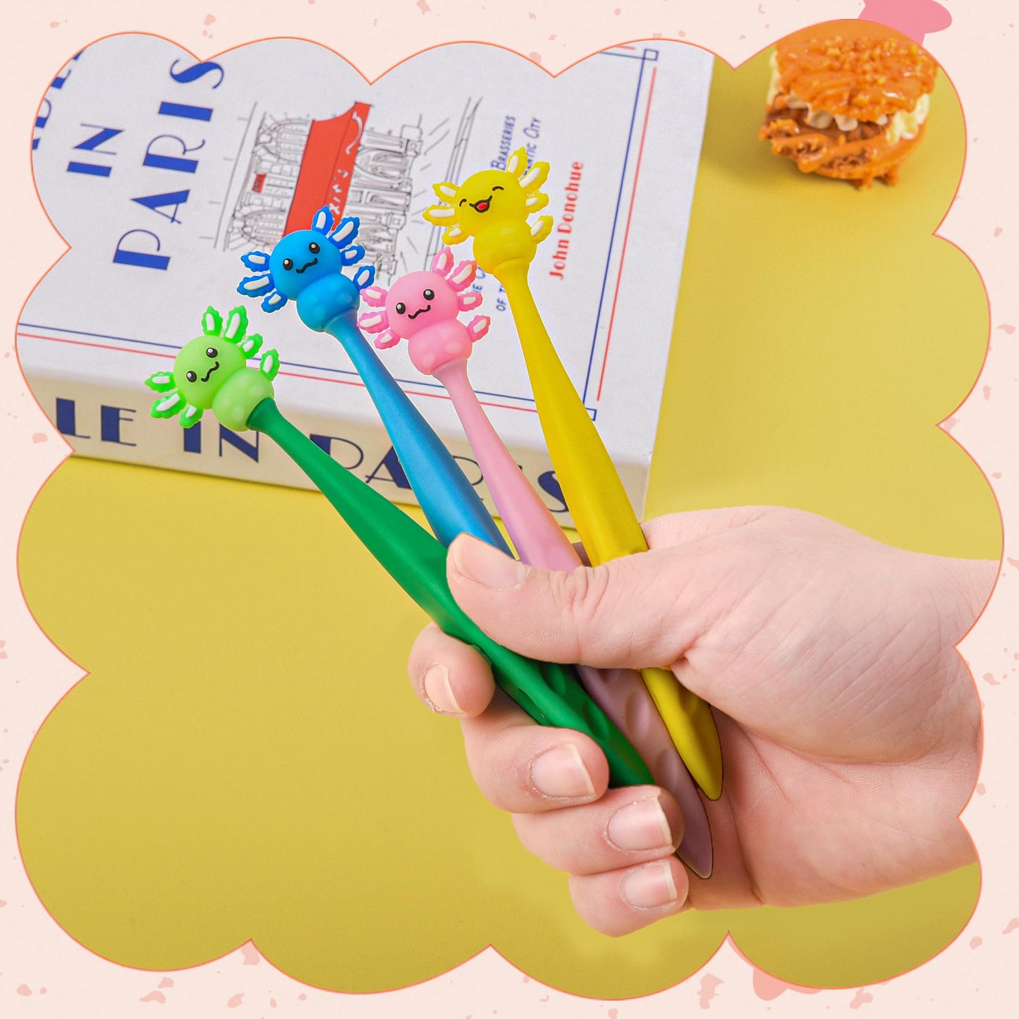 48 Pcs Cute Axolotl Bobblehead Eraser for Pencils Kawaii Erasers Cute School Supplies Fun Cartoon Erasers Back to School Supplies Birthday Classroom Gifts