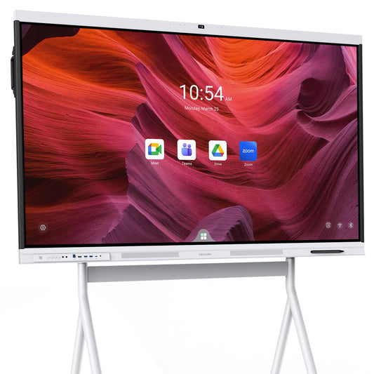 NEWORK Smart Board, 75" All-in-One Interactive Whiteboard, Google EDLA Certified, 48MP CMOS Sensor 4K UHD Camera, 8 AI Noise-Canceling Mics, for Professional Business Meetings and Classroom