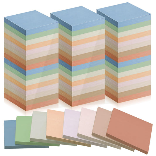 Fainne 120 Pack Sticky Notes Bulk 3 x 3 inch Self Stick Note Pads Multicolor Paper Memo for Office School Supplies Student Teacher Classroom Back to School Essentials, 50 Sheet/Pad(Pastel Color)