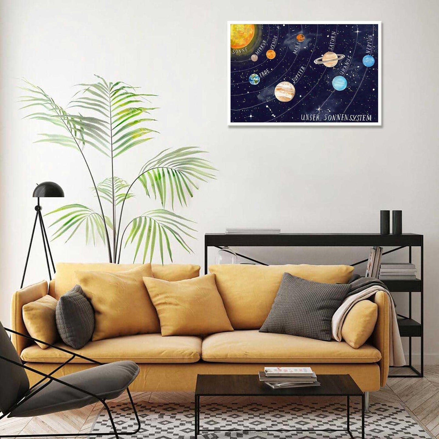 Solar System Educational Planet Poster Universe Infographic Star Life Cycle Astronomy Knowledge Suitable For Living Room Dormitory Bedroom Wall Decoration 16x24in Unframed