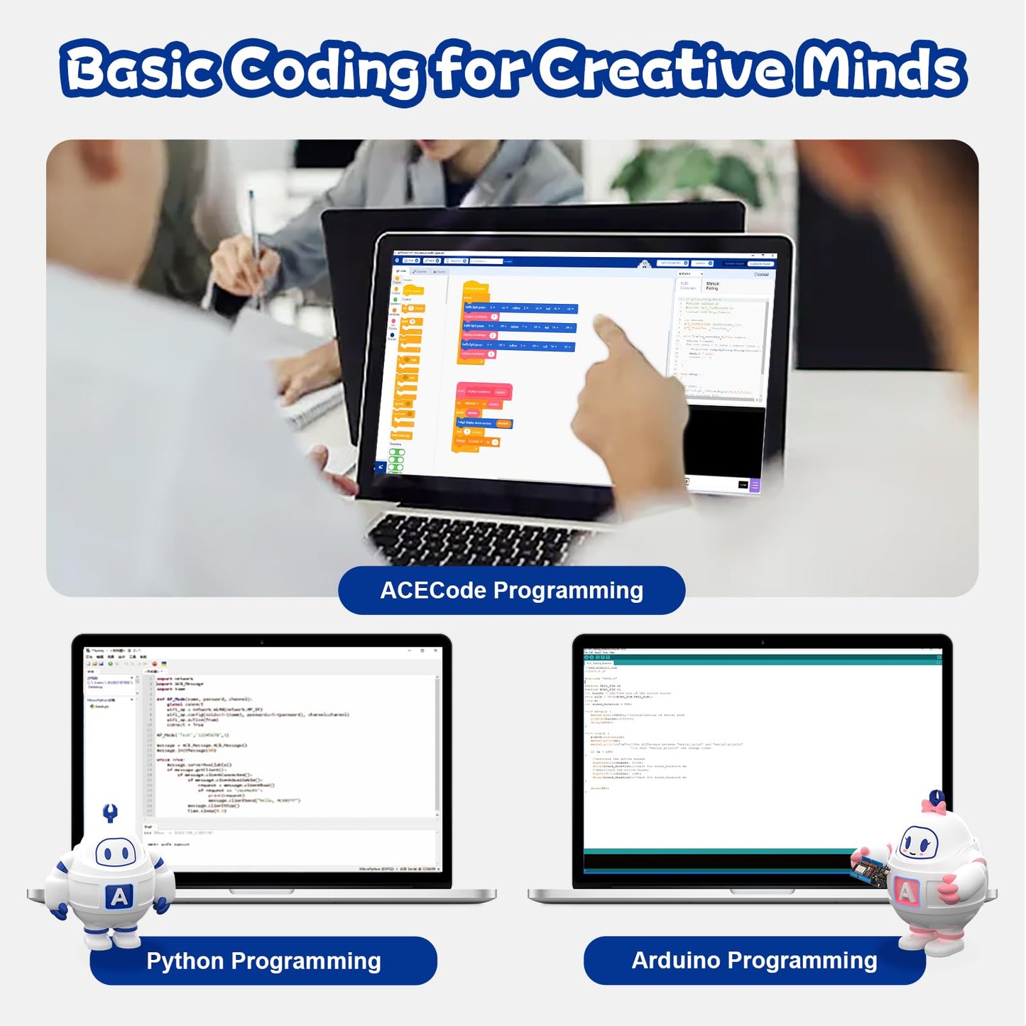 ACEBOTT Robotics for Kids Ages 12-16，Bionic Biped Robot Kit for Arduino ESP32, STEM Science Kits, Cool Engineering Building Toys, Science Coding Kit for 12+ Boys Girls Teens and Adults Unique Gifts