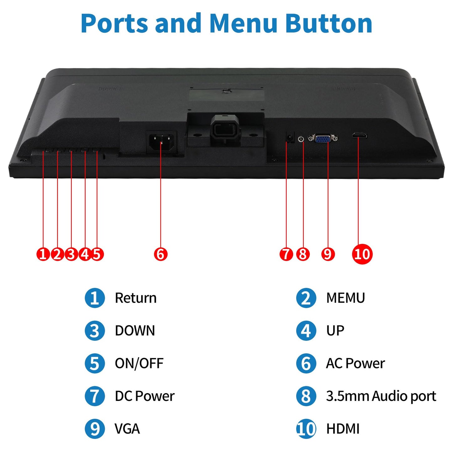 Insykktrkig 19" 1440x900 PC Monitor Office Monitor HDMI VGA LED Desktop Display Dual Speakers,60Hz,5ms,VESA Mounting,Wide Viewing Angle 170°,Brightness 300cd/m²,Tilt Adjust,Business Computer Screen