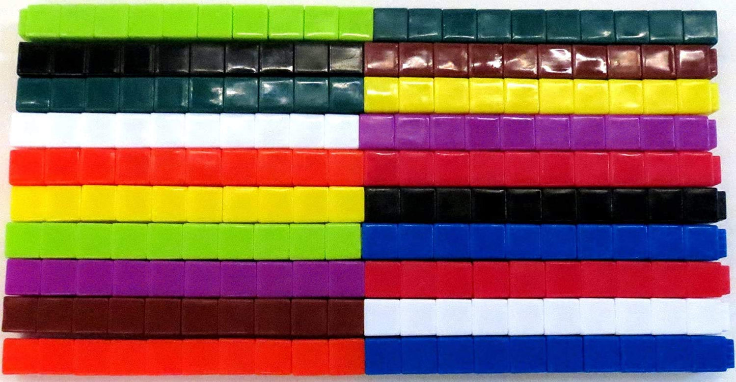 hand2mind Interlocking UniLink Cubes, Plastic Cubes for Early Math, Connecting Cubes for Kids Learning, Math Manipulatives, Counting Cubes for Kids Math, Preschool Classroom Supplies (Set of 500)