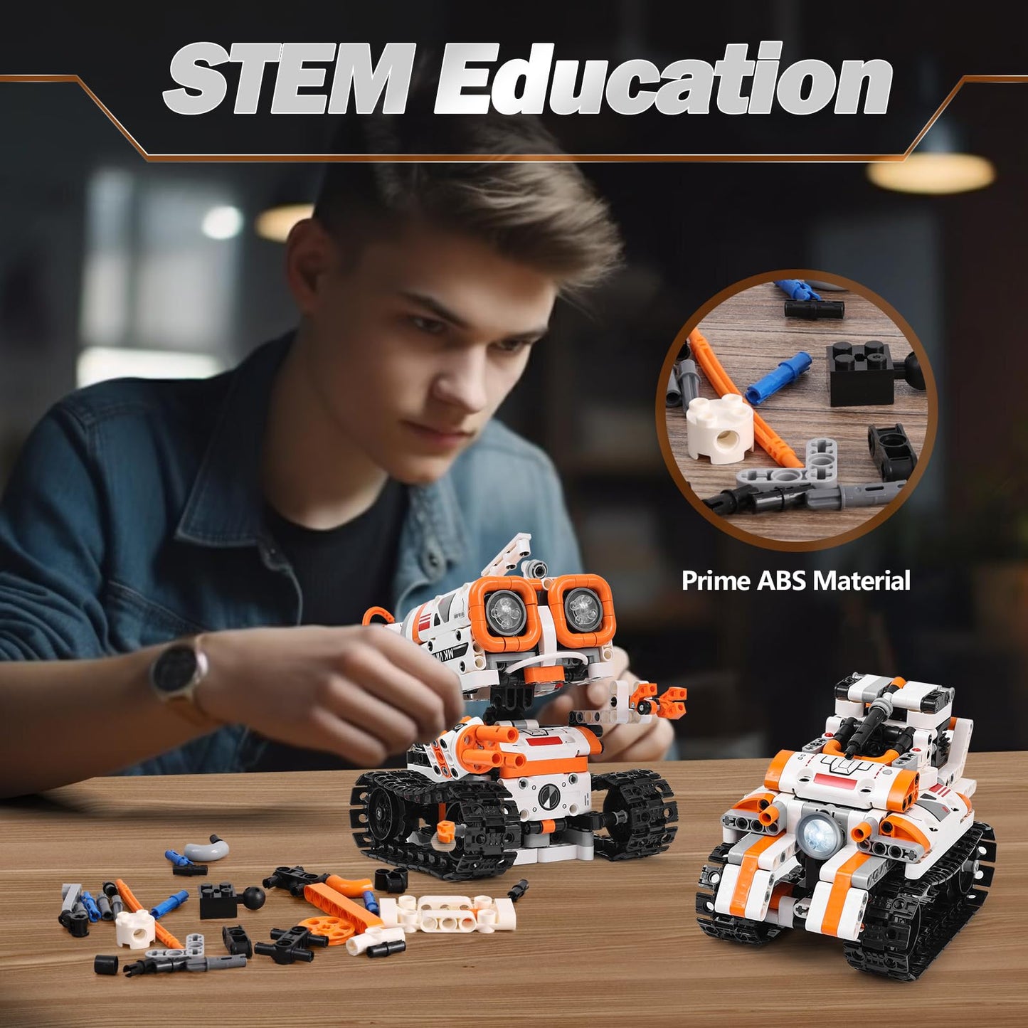 Kyanio STEM Robotics Kits for Kids Ages 8-12 8-14 Year Old, 3 in 1 Remote/APP Control & Programming Robot Building Set, Toy Coding Science Projects, Birthday Gift Ideas for 8 9 10 11 12+ Boys & Girls
