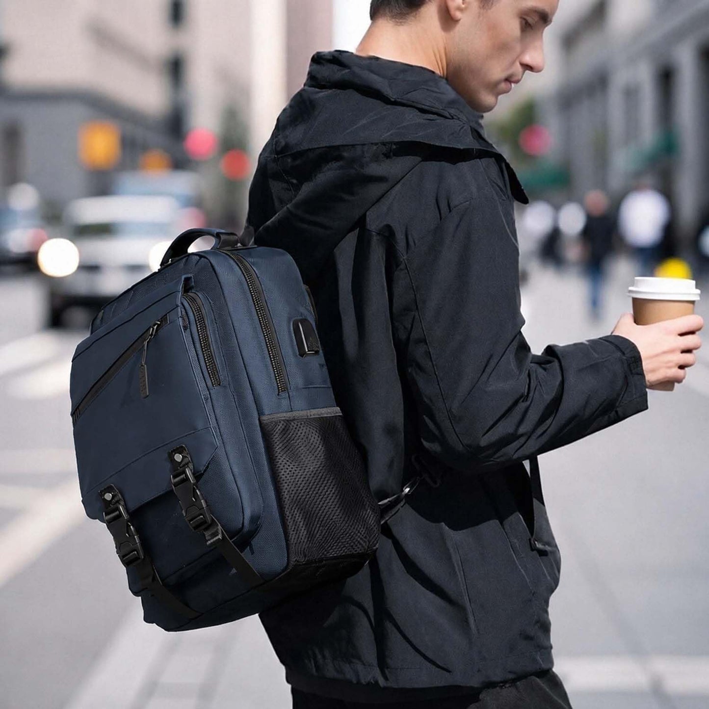 Leaper Anti-Theft Crossbody Sling Bag：one-handed quick-open lock in 3 seconds & hidden zippered pockets for Travel, Work & Daily Commute, DarkGreen
