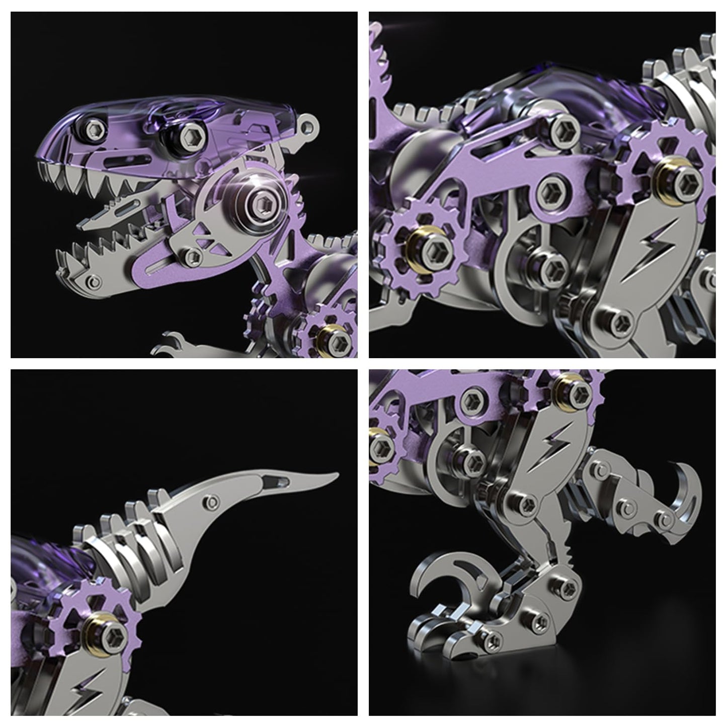 3D Metal Puzzles,Mechanical Dinosaur 3D Metal Puzzle for Adults,Velociraptor Series,Home Decoration Art Handicrafts Gifts Toys