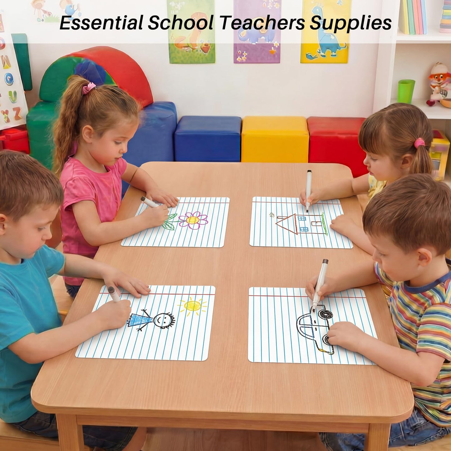 Lincia 12 Pcs Large 12'' Dry Erase Dots for Classroom Table Removable Dry Erase Circles Table Dots for Wall Decals, Whiteboards, Desks, Wall Decals Student, Teacher School Supplies