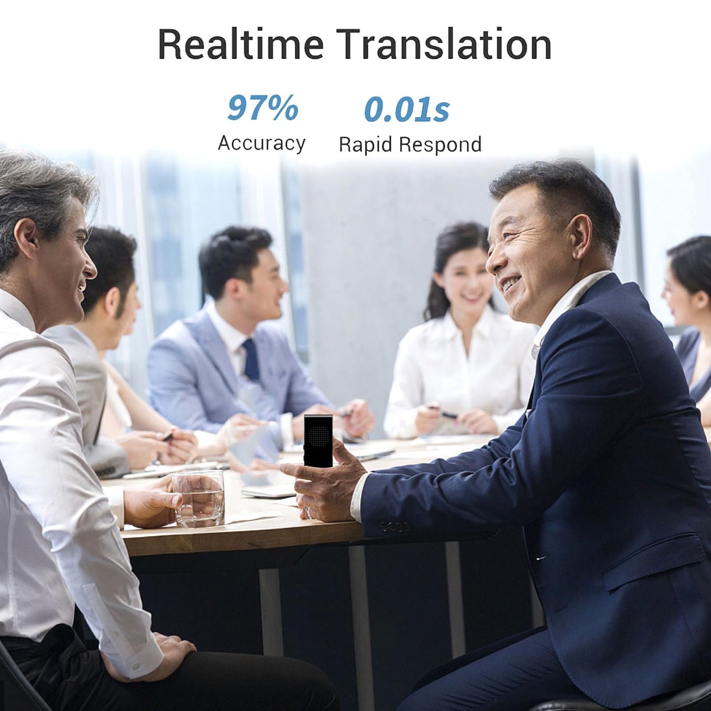 Language Translator Device Portable Two-Way Instant Translator 2025 Mini Pocket Smart Translator Ai Online Voice Photo Text Translation for Learning, Travel and Business(Black)