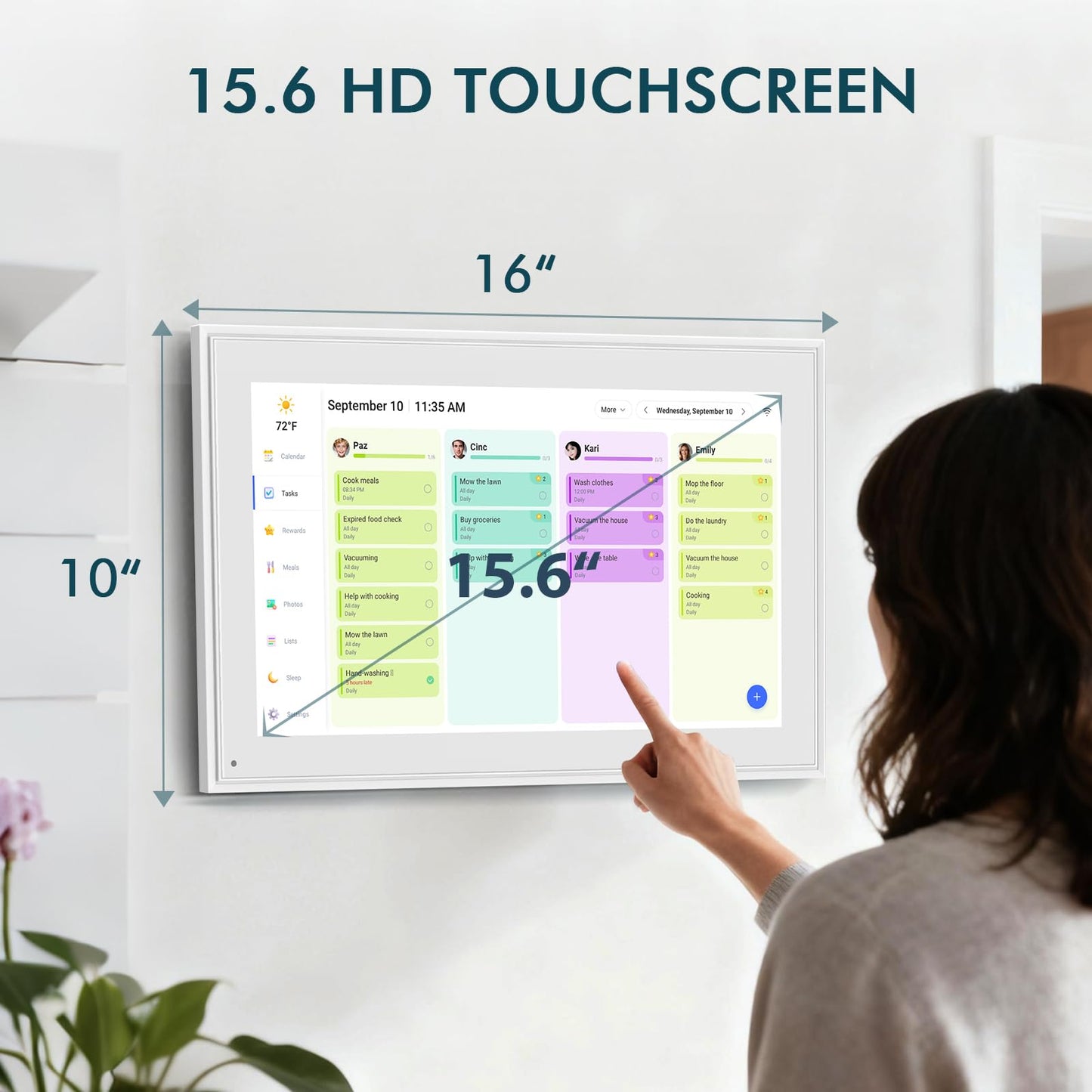 15.6 Inch Digital Wall Calendar Touch Screen Smart Electronic Calendar