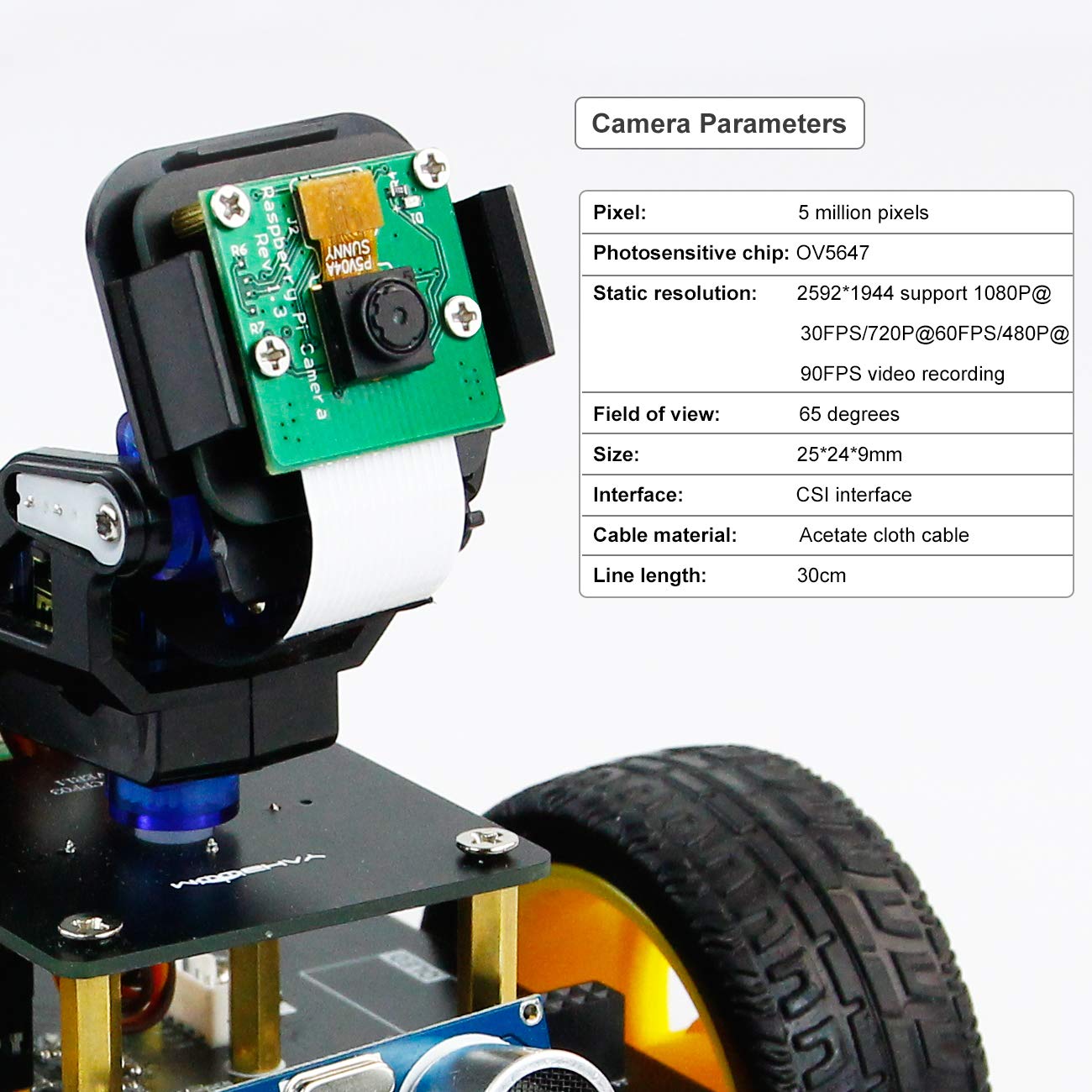 Yahboom Raspberry Pi 5 4GB AI Starter Robot for Python Programming DIY Car Kit, Visual Recognition, Autonomous Driving for Mechanical Engineer (Without Pi5)