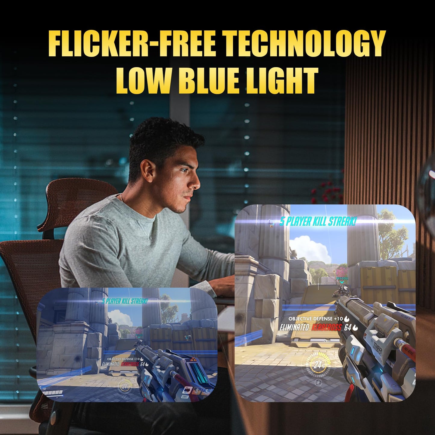 BUYRICH 34 Inch Curved Gaming Monitor, 240Hz Refresh Rate, UWQHD (3440x1440), 1500R, 1ms MPRT, 4000:1 Contrast Ratio, Sturdy Metal Stand, VESA Mountable, for PC Gamer and Immersive Gameplay