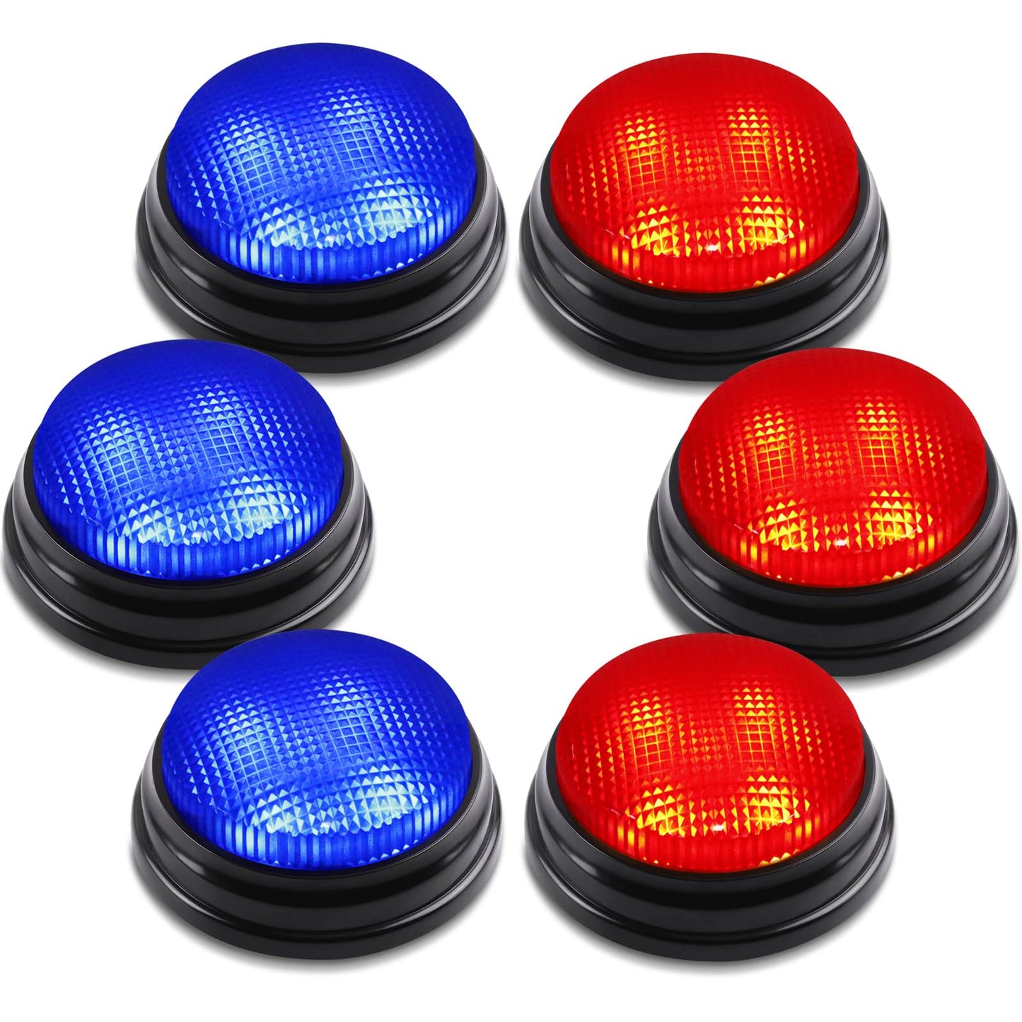 BEAN LIEVE 6-Pack Game Buzzers - Team Answer Buzzers with Lights and Sound Classroom Buzzers Buzzer Buttons for Game Show Develops Social Skills