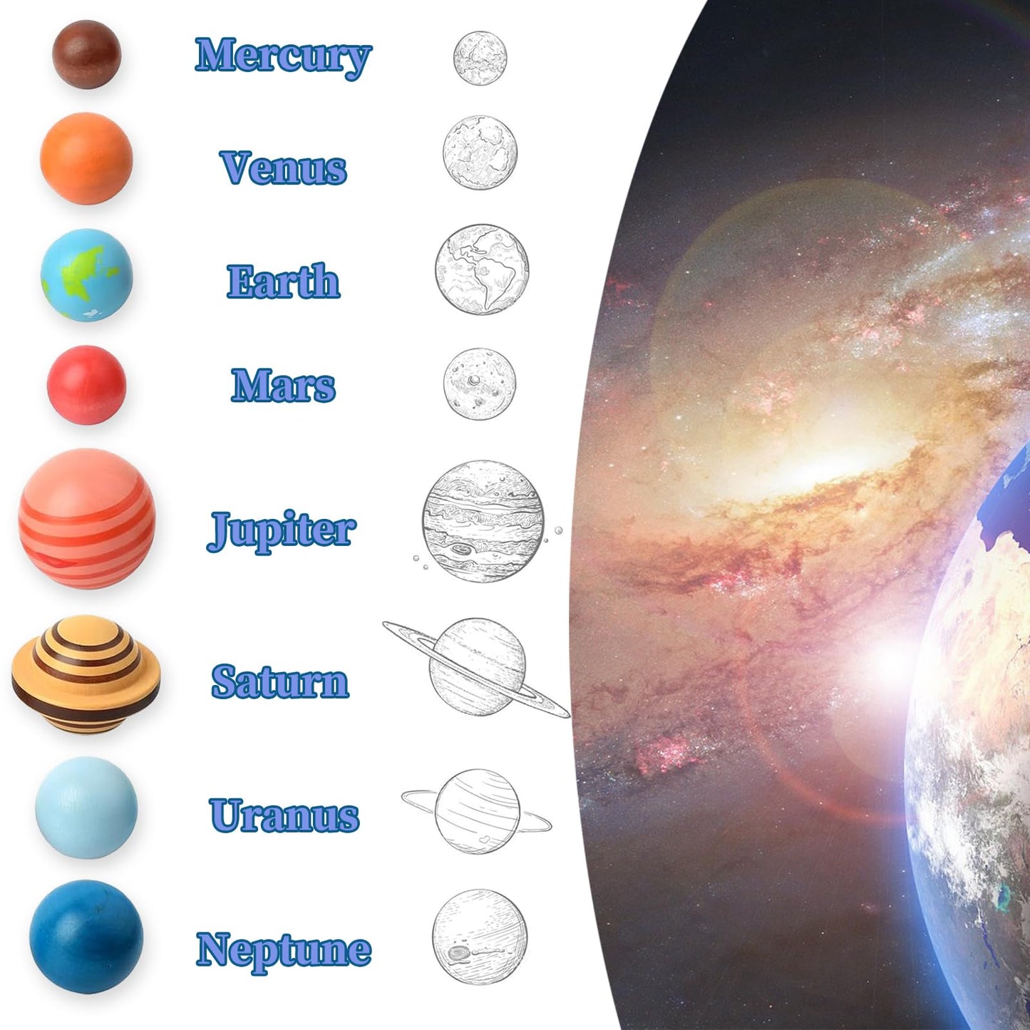 Planets Toys, Solar System Model Kit for Kids Ages 3, Space Science Toys for Toddlers