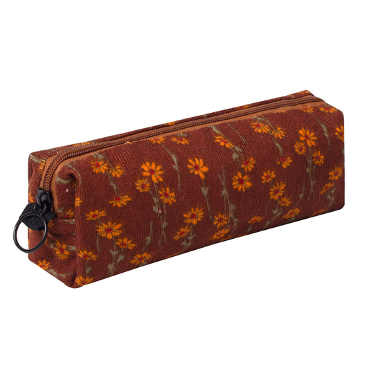 OZAOZ Cute Pencil Case Aesthetic Student Pencil Pouch Coin Pen Pouch Cosmetic Bag Office Stationery Organizer For Kids Teen School (Flowers-E)