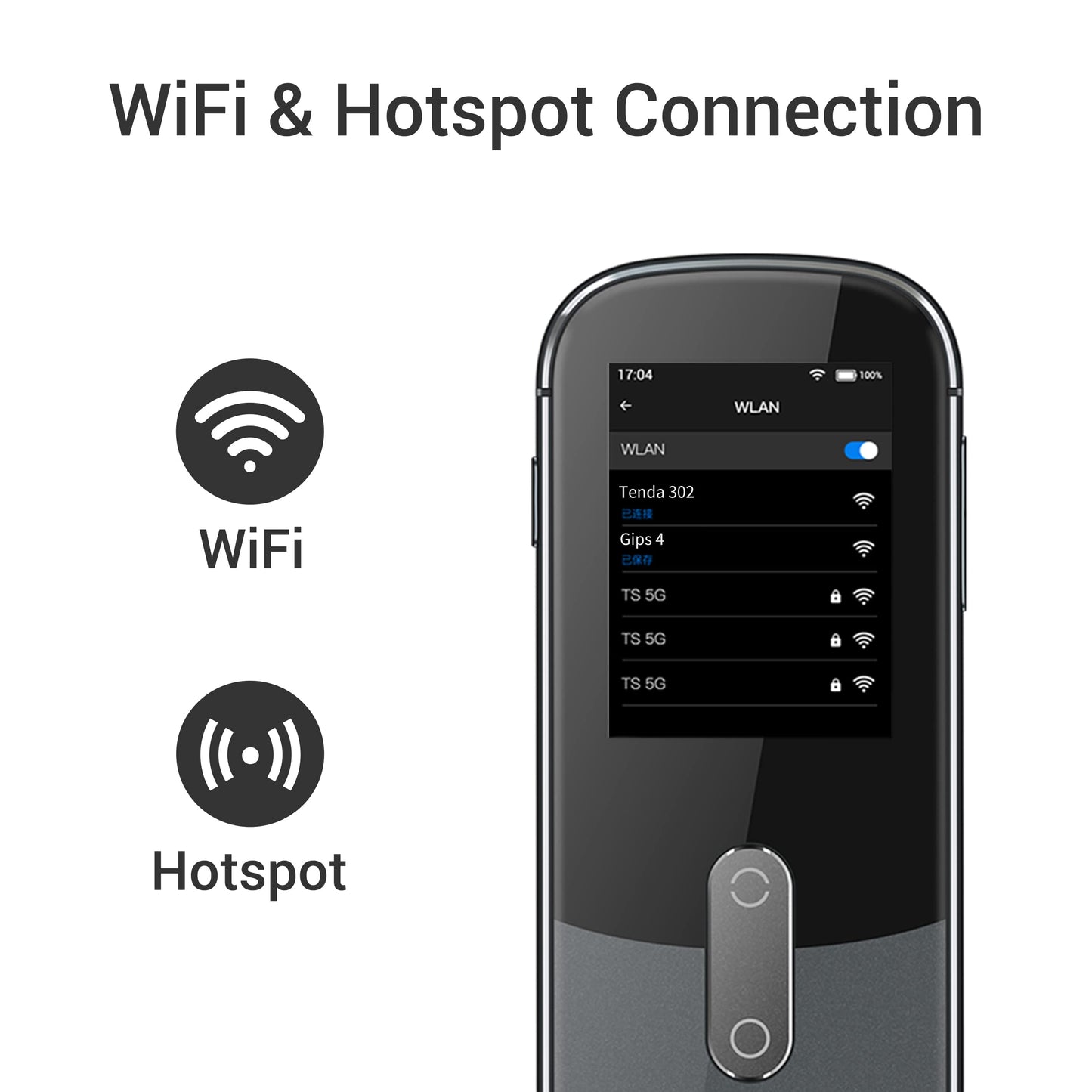 Wooask Language Translator Device W09 Real-time Two Way Voice Translation in 144 Languages and Accents for Learning Travel Business