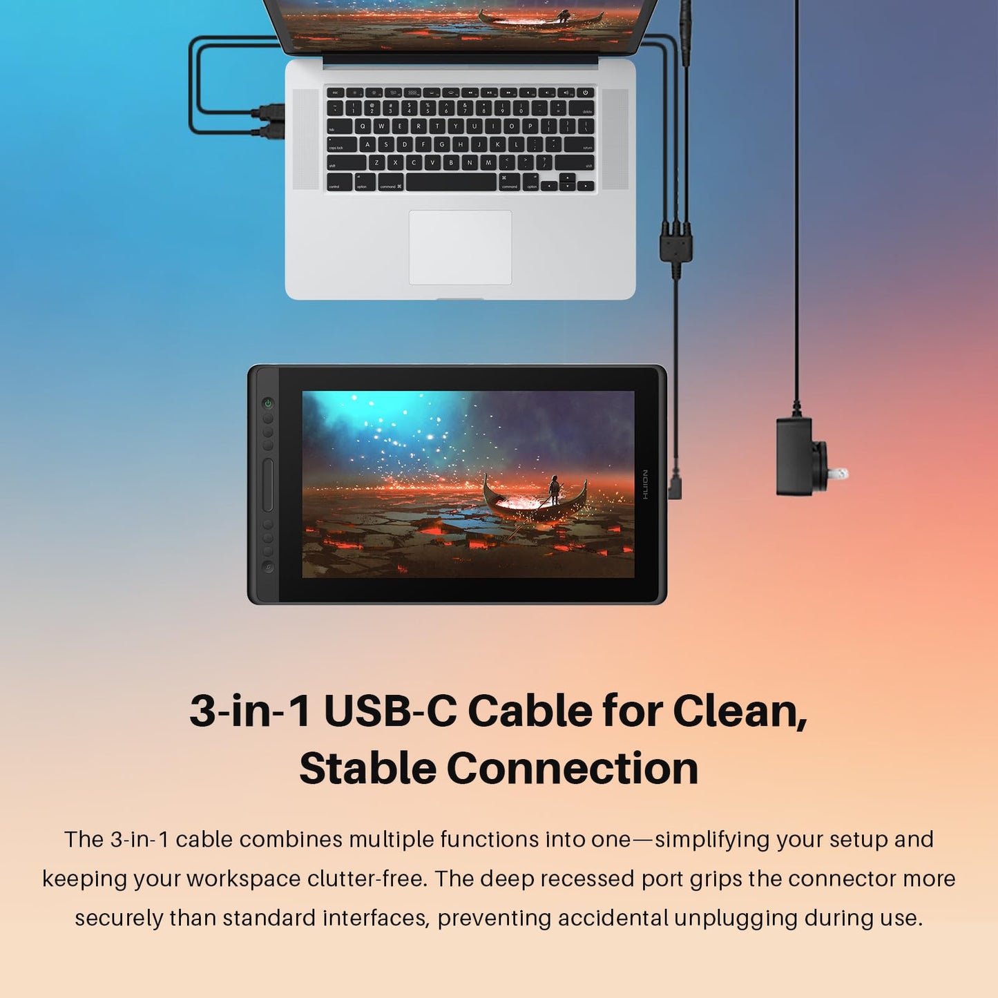 HUION KAMVAS Pro 16 Drawing Tablet with Screen, 15.6 inch Pen Display Anti-Glare Glass 6 Shortcut Keys Adjustable Stand, Graphics Tablet for Drawing, Writing, Design, Work with Windows, Mac and Linux