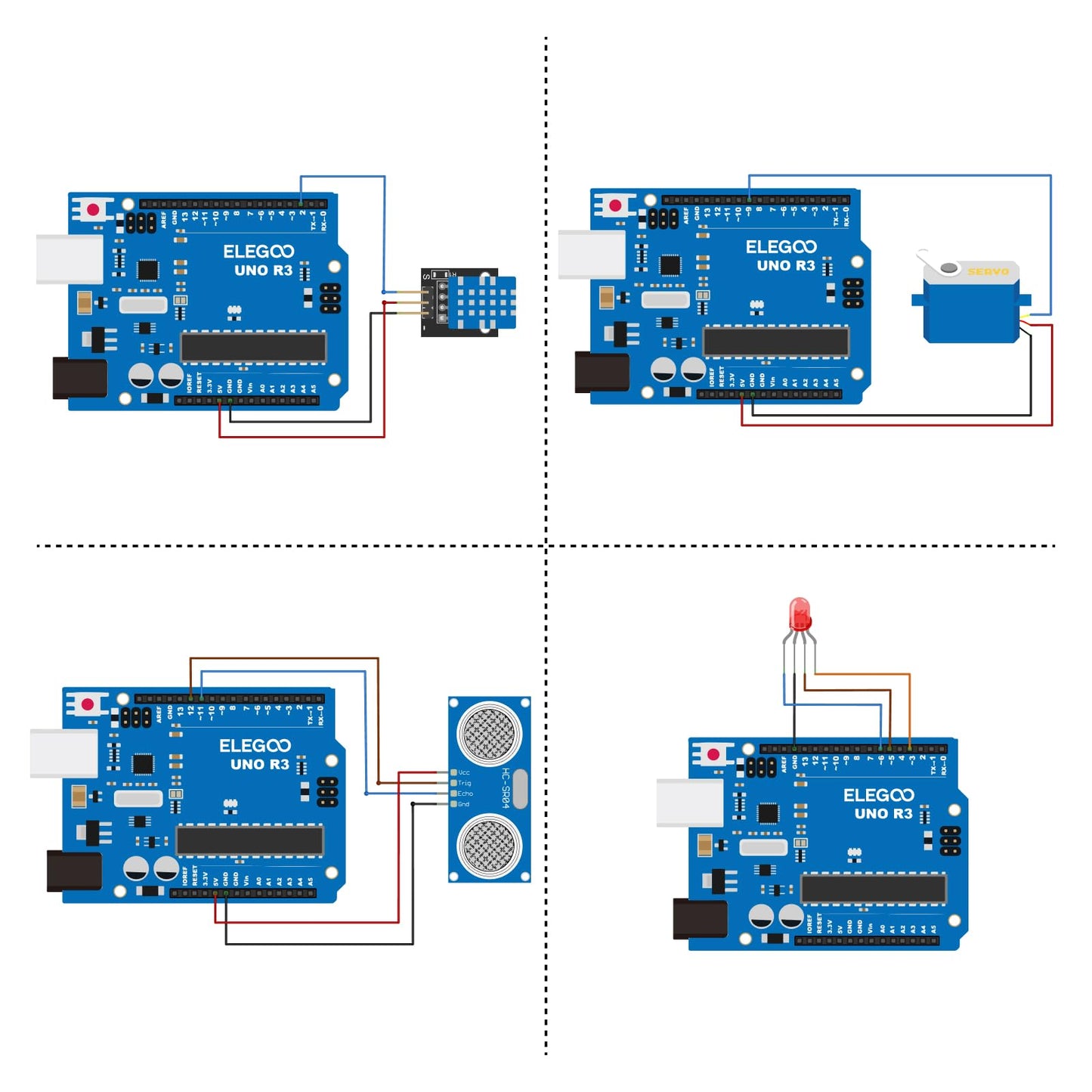 ELEGOO UNO R3 Project Most Complete Starter Kit with Tutorial Compatible with Arduino IDE (200+ Components)
