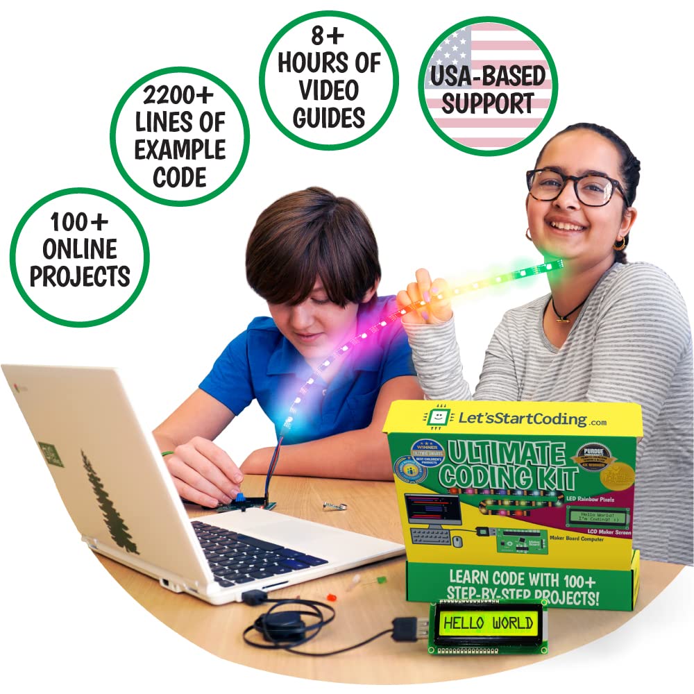 Ultimate Coding Kit for Kids 8-12+. Coding Game for Tweens with 100+ Free Code & STEM Projects. Girls & Boys Learn STEM Hands-On with C++ Programming. Makes a Great Gift for Techy Teens.