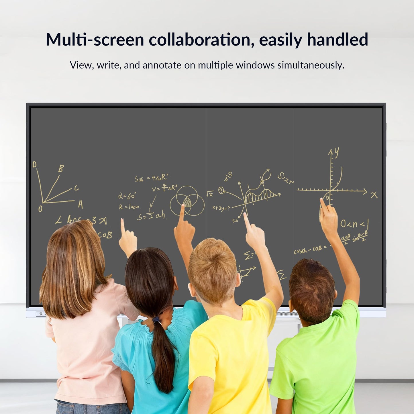 NEWORK 55 Inch Interactive Whiteboard with Mobile Cart, Smart Board for Classroom, Digital Whiteboard with Google EDLA-Certified(Wall Mount Included)