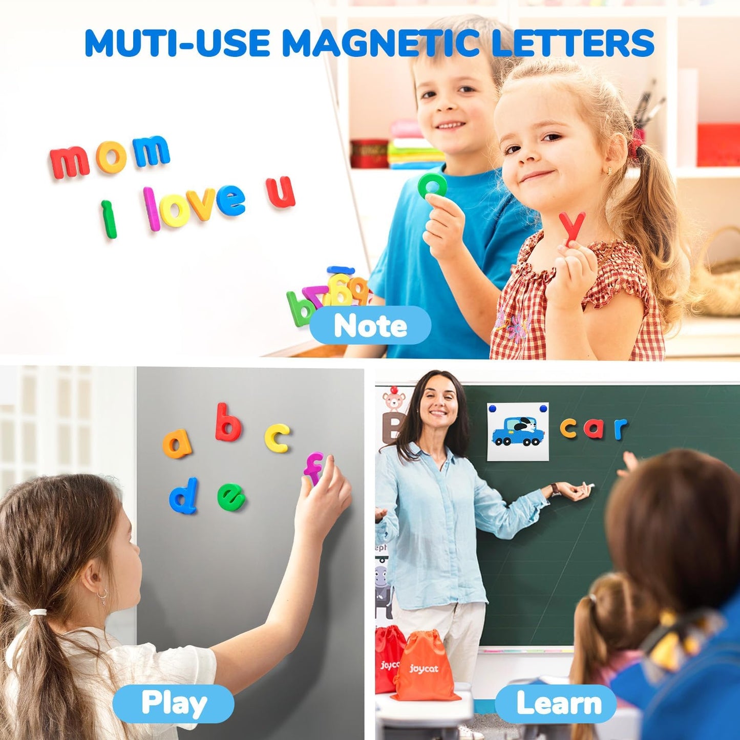 JoyCat Magnetic Letters, 312 Pieces Lowercase Alphabet Fridge Magnets, ABC Magnets for Toddlers Kids, Educational Learning Plastic Letters Set for Kindergarten Classroom