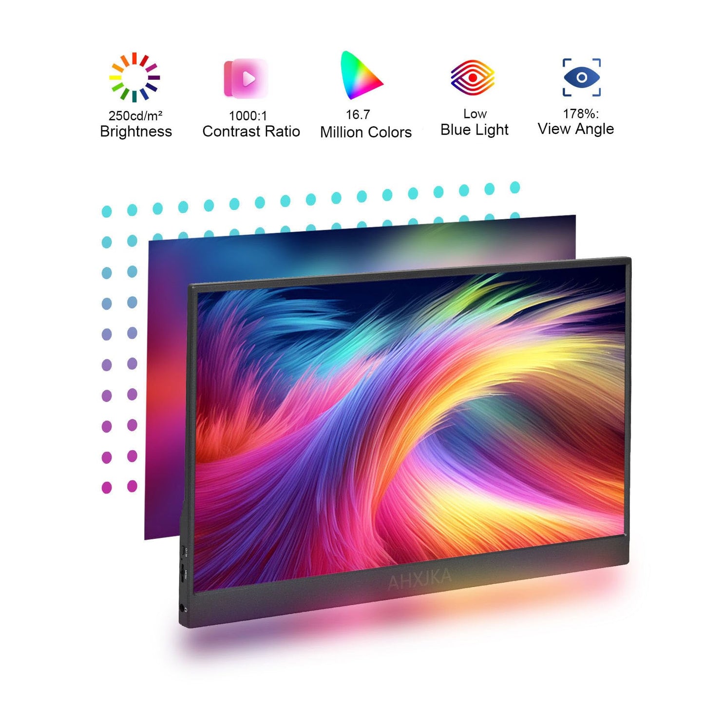 QQU 15.6 Inch Portable Monitor Touchscreen with Stand, Portable Travel Monitor 1080P IPS/HDR Laptop Screen Extender for Gaming and Computer Display, Compatible with Laptop PC Phone PS4/PS5 Switch