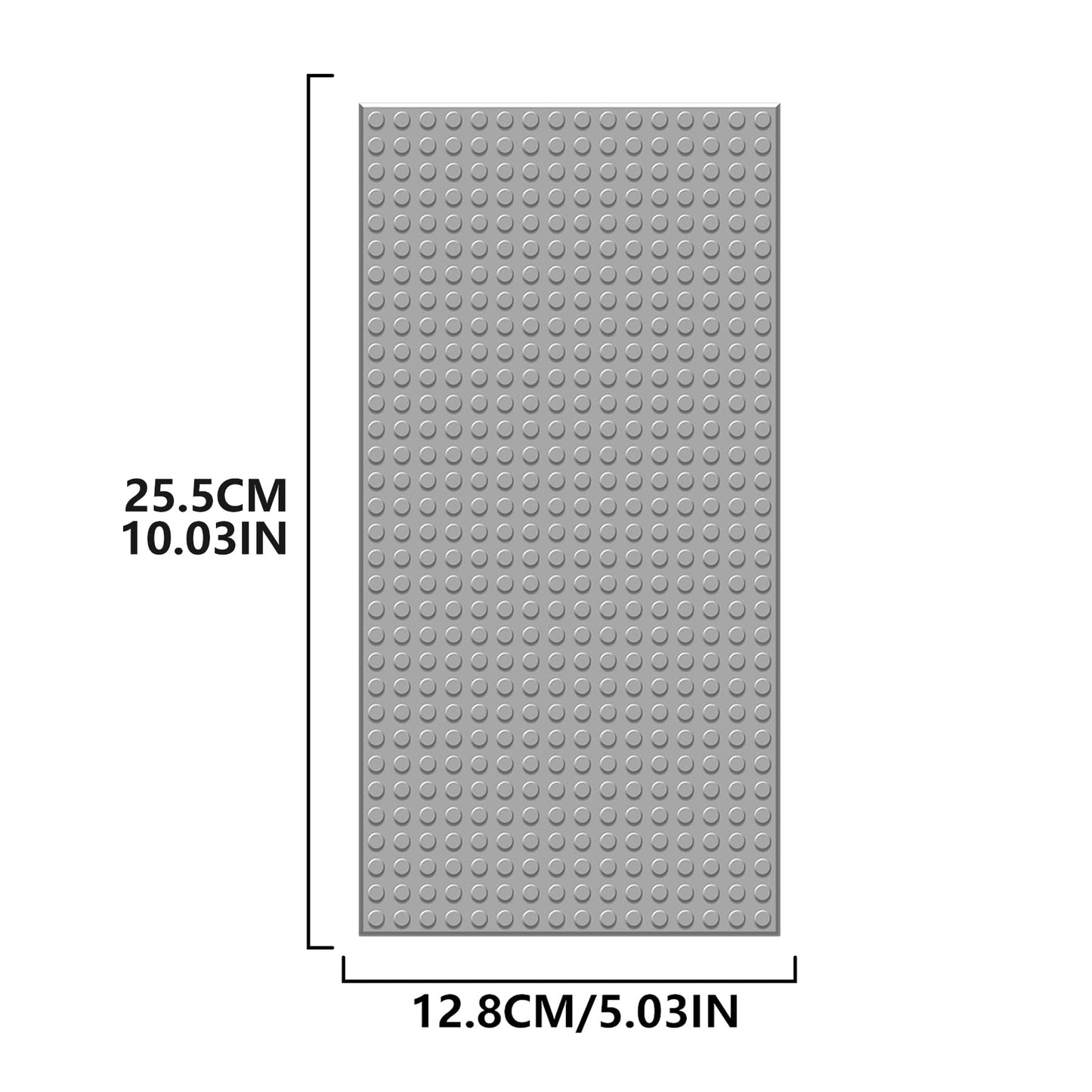 EKIND 4 PCS Classic 5" x 10" Building Baseplates, Compatible with Major Brands Toy Bricks, Encourage Logic & Creativity Through Play, Ideal STEM Activities for Children (Gray)