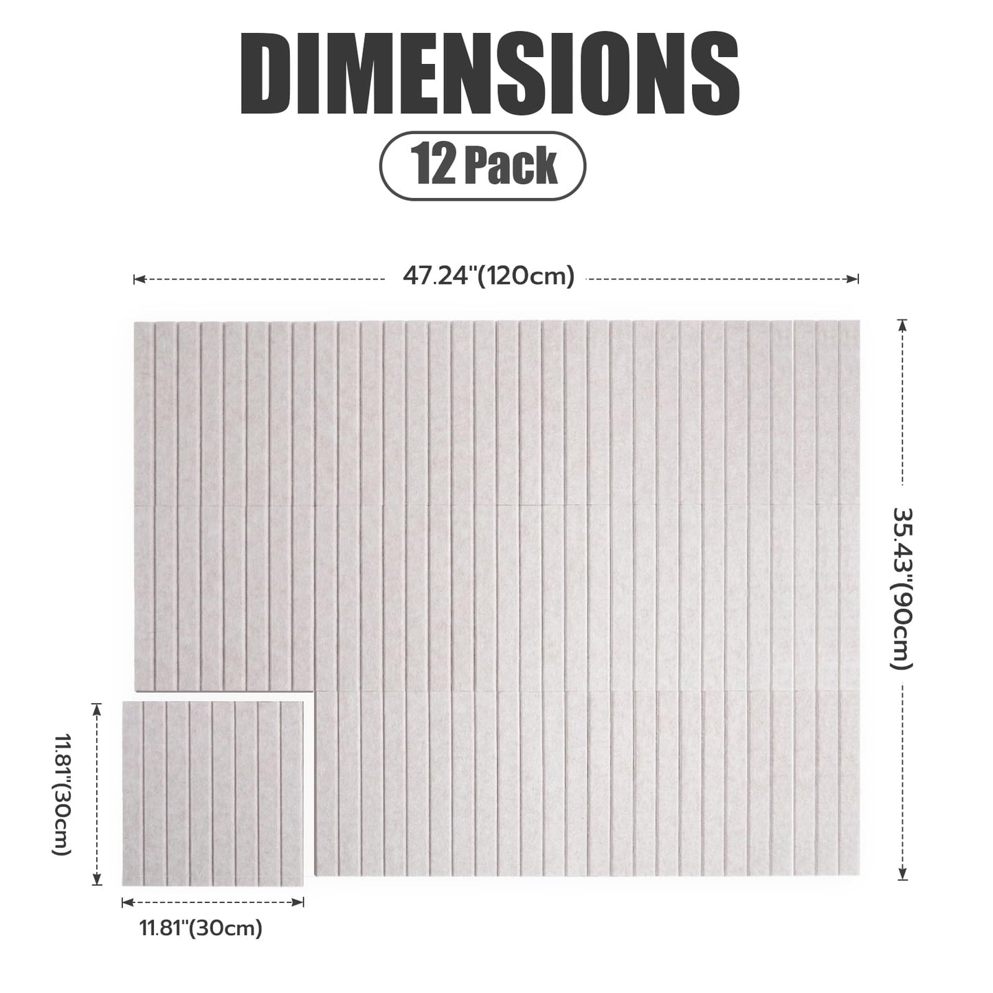 TravLand Large Felt Bulletin Board 48" x 36" Cork Board Alternative-12 Pack with Safe Removable Adhesive Tabs, Cork Boards for Walls Cork Board for Home Office Classroom Pin Board