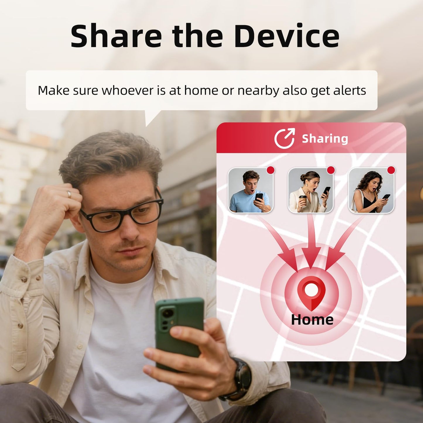 CallToU Wi-Fi Wireless Caregiver Pager Call Button for Elderly at Home, APP Emergency Alert Fall Help System for Seniors, Patients/Disabled Monitoring at Home