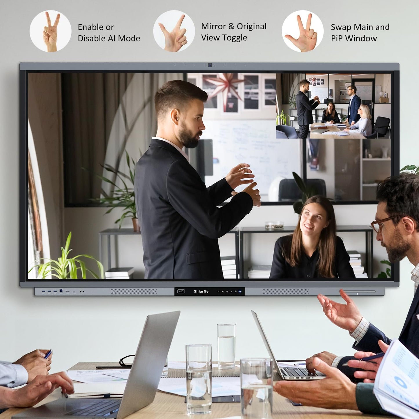 Shiarffe R9 Smart Board 86 Inch 4K Interactive Whiteboard