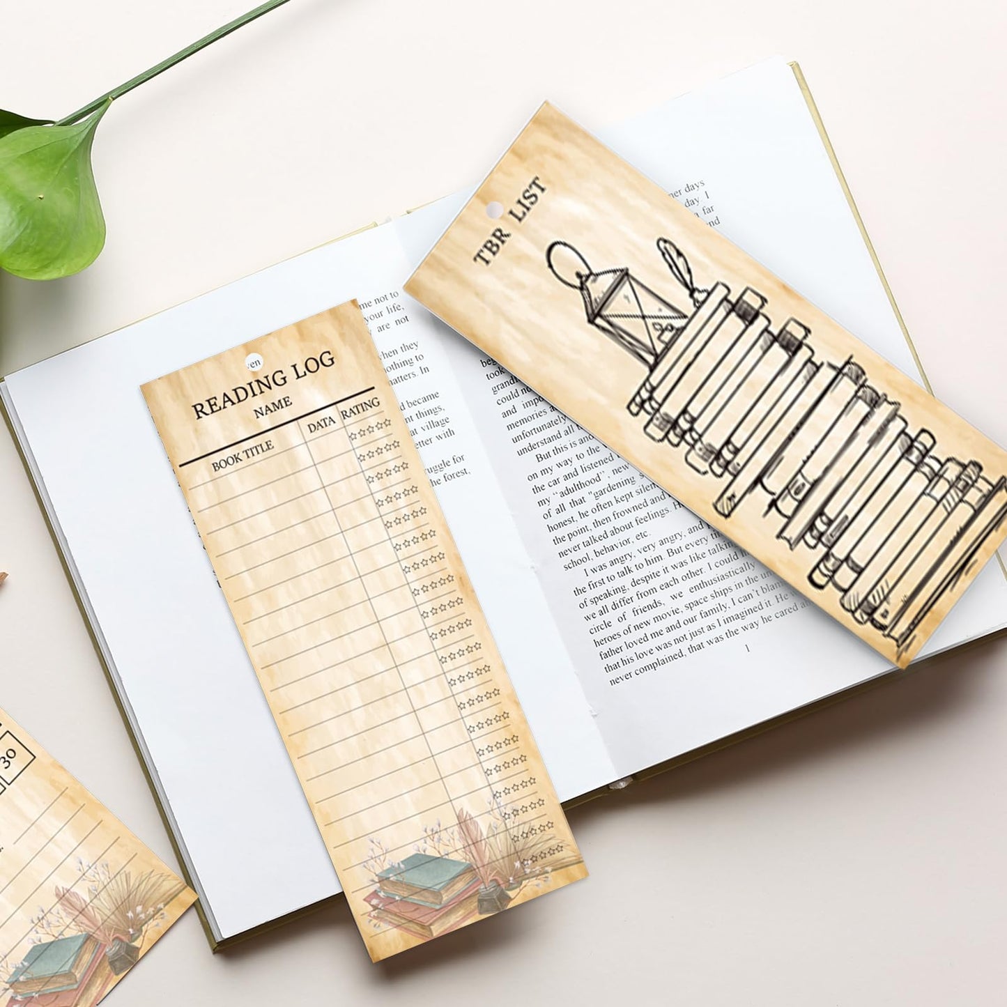 Book Tracker Bookmark Reading Log Journal 30-Day Habit Record Cardstock, 30PCS Cards with Tassel Creative Reading Accessories for Book Lover Reader Student Teacher