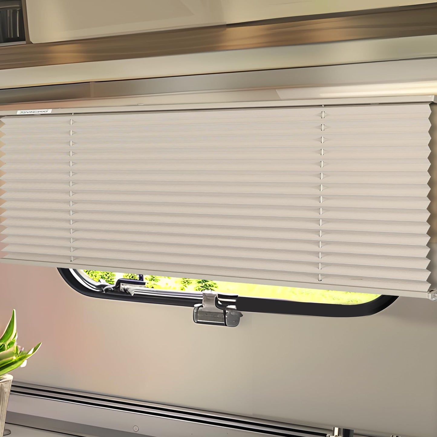 RVINGPRO RV Blinds for Camper Windows, Grey Polyester, 50inW x 24inH, Model 969b51af-cdf3-4851-b094-3a675f966