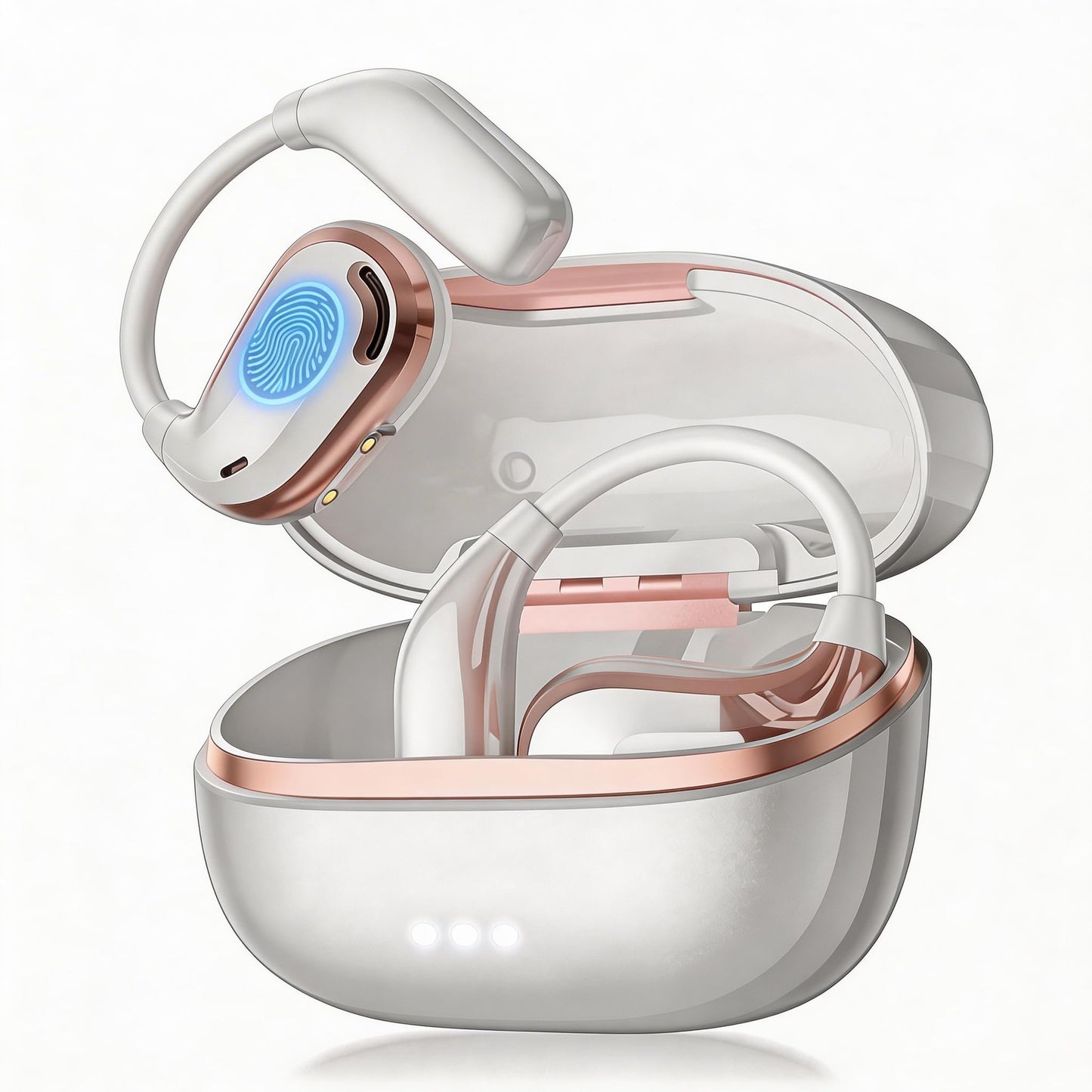 QYGCKJ NE18 AI Translation Earbuds Real Time, 135 Language Translator Earbuds, 3-in-1 Buletooth 6.0 Wireless Translating Device with 4 Mode, Translate Ear Buds for Travel Business Learning (Silver)