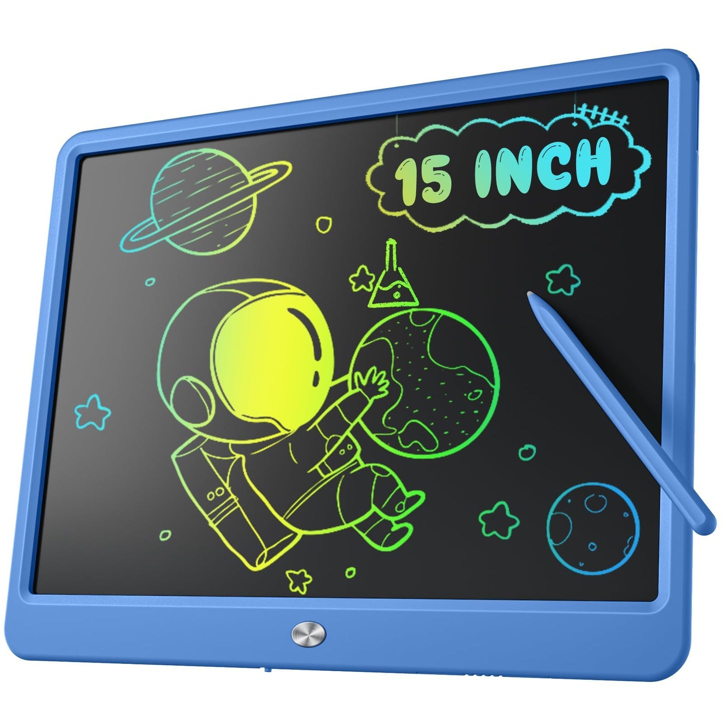 Kidopire LCD Writing Tablet for Kids, Large Screen 15-Inch Drawing Writing Tablet Doodle Board, Toddler Educational Toys Girls Boys 3-12+ Year Old Birthday Gift Office Road Trip Essentials, Navy