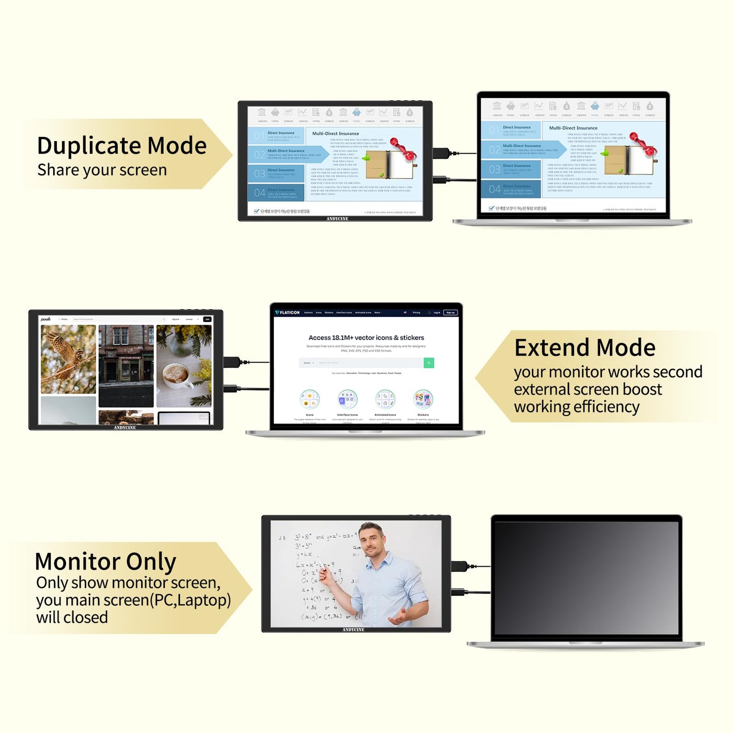 ANDYCINE N10 10.1inch 1920x1200 Touchscreen HDMI Monitor with Build-in Speakers 75mm Vesa, H/V Rotation Mirror Function Support HDCP Teleprompter Monitor Compatible for for Laptop,PC,Game Consoles