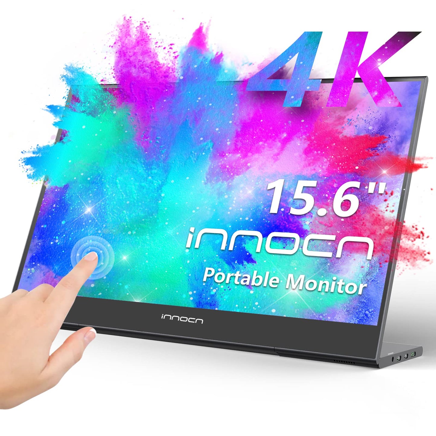 INNOCN 15.6" 4K Portable Monitor Touchscreen 3840 x 2160 USB C HDMI External Gaming Monitor Second Computer Screen Travel Portable Monitor for Laptop w/Kickstand
