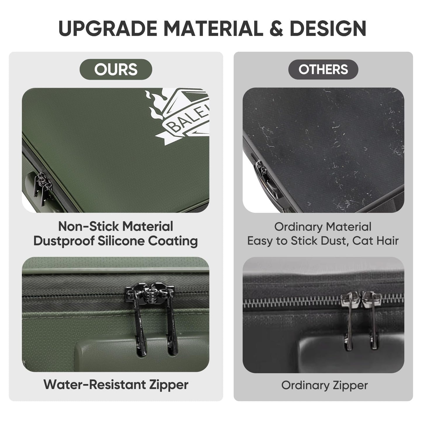 BALEINE Fireproof Document Box with Lock, Portable Fireproof Document Bag Waterproof Fire Proof File Boxes for Documents, File Organizer Box for Important Paperwork (Green, 15''x11''x4'')