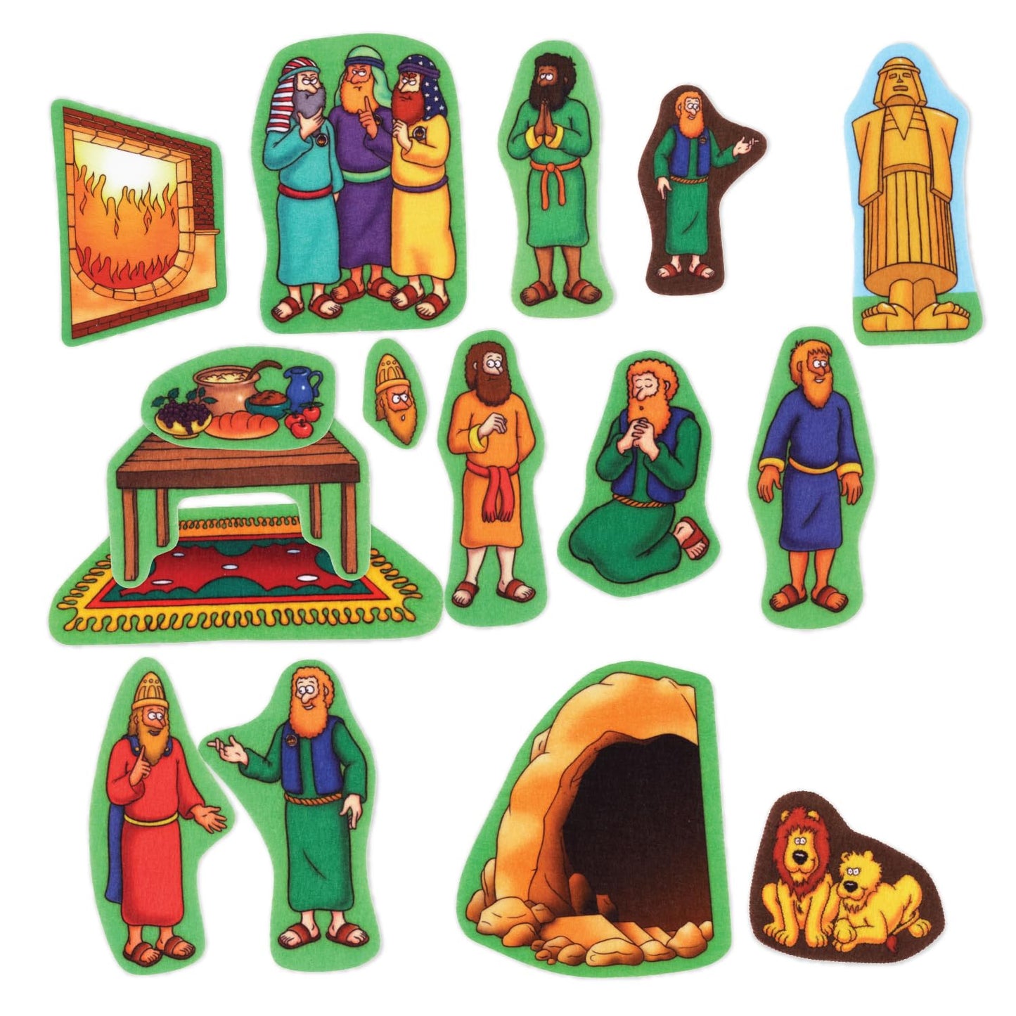 Little Folk Visuals Beginners Bible: Daniel Precut Felt Pieces, 16 Pieces Set