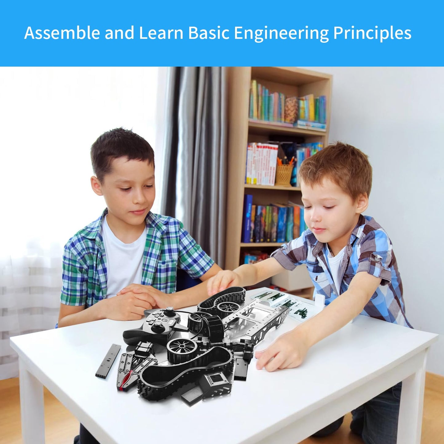 Robotic Arm Kit, Science Projects for Kids Ages 8-12, Cool Electronic Robot Kit for Boys & Girls to Learn Programming/Techology, Educational Toy Building Kits for Beginners, Xmas Birthday Gift.