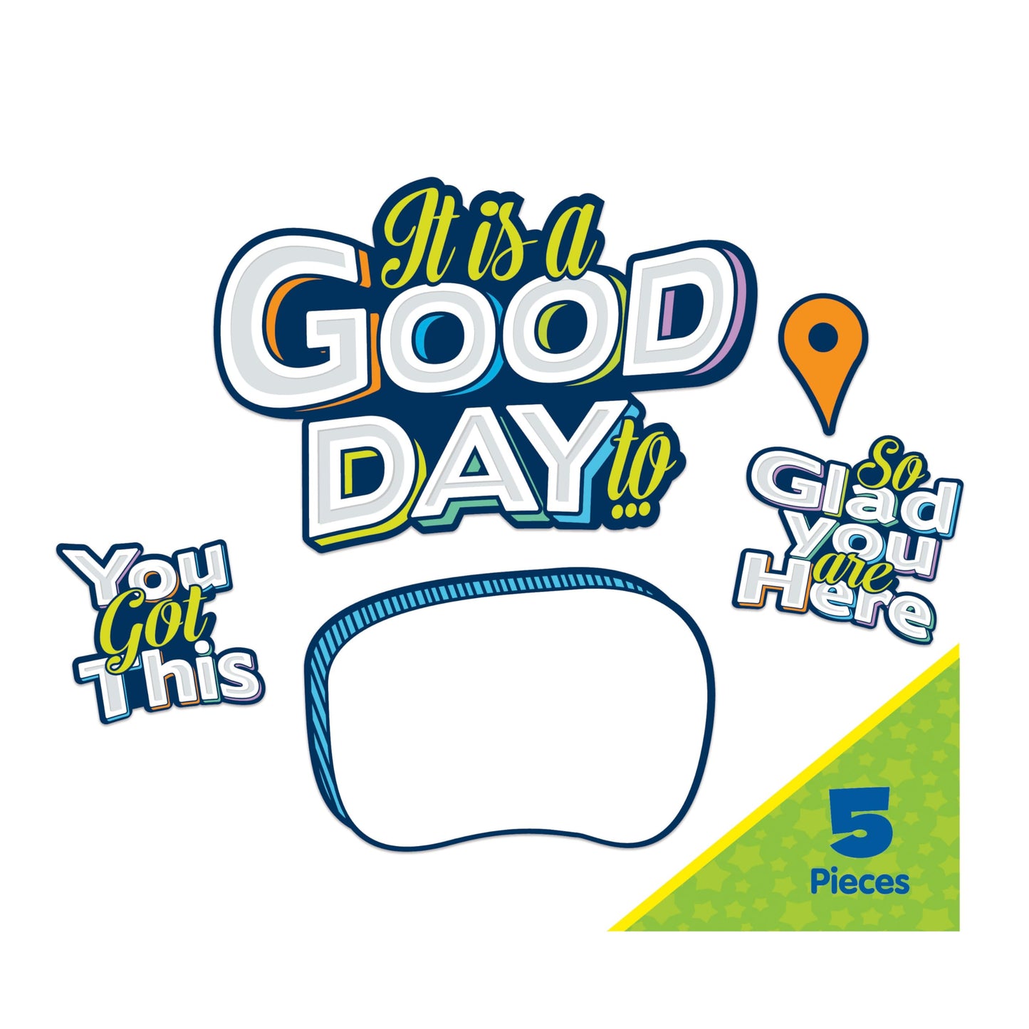 Eureka 661002 It is A Good Day to Interactive Mini Bulletin Board Set with Dry Erase Headliners, Multicolor, 5 Pieces