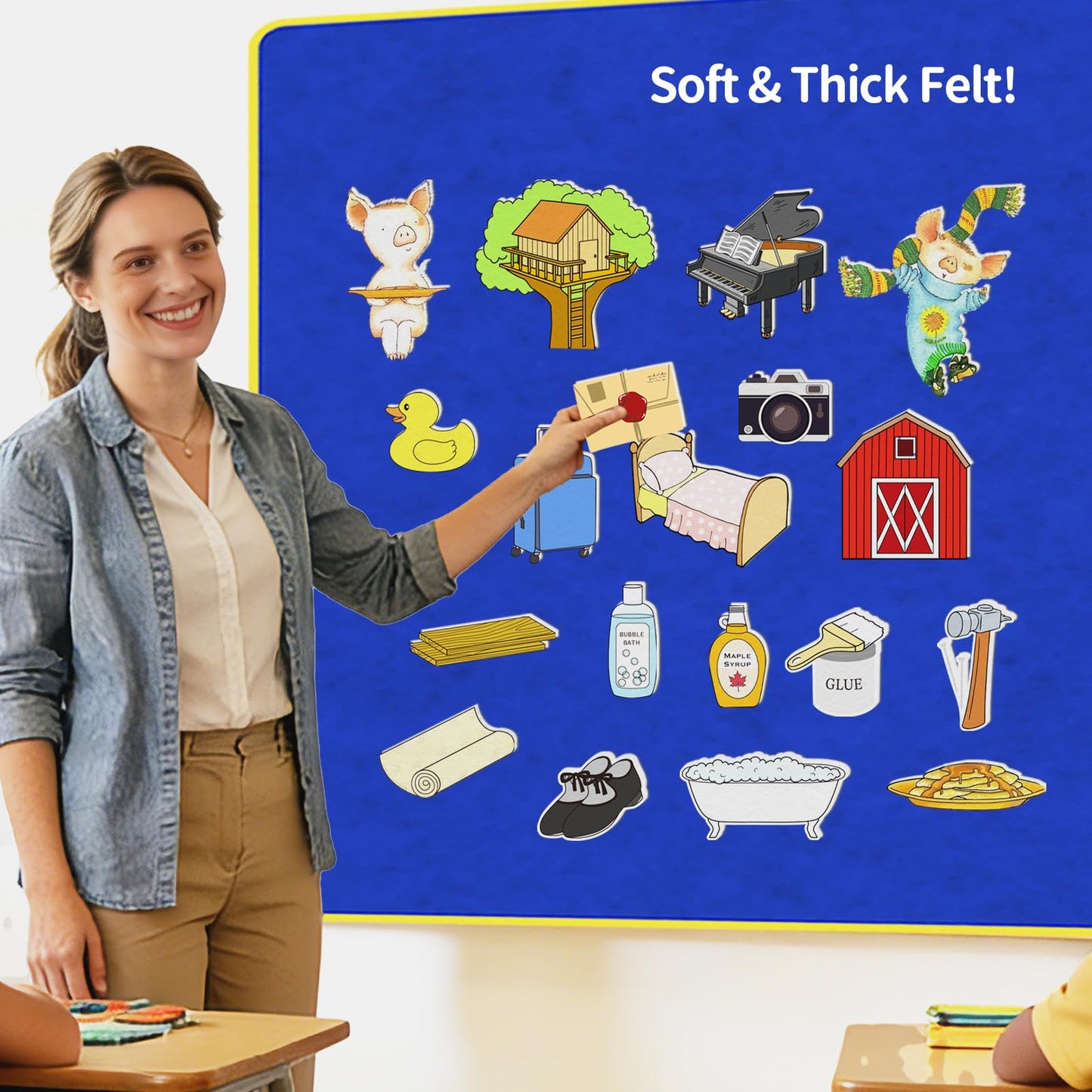 Thryvomniq If You Give a Pig a Pancake Story Time Felt Toys Felt Board Story Sets Performance Props Kindergarten Storytelling Learnning Activity