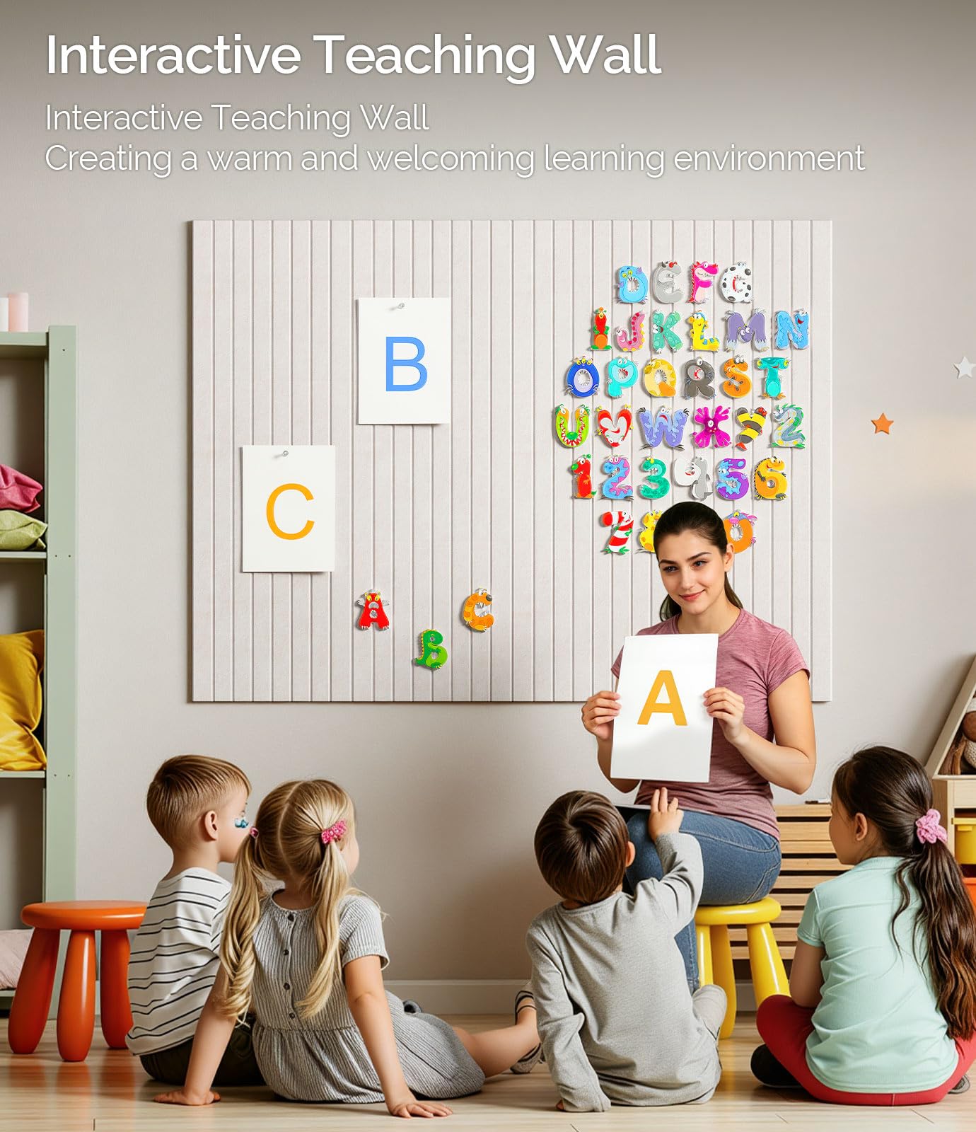 Bounmer Large Cork Board Alternative 48“ x 36”, 12-Pack Felt Bulletin Board Tiles with 60 Safe Removable Adhesive Tabs & 30 Pushpins, Cork Boards for Office Walls Decor (Oatmeal)