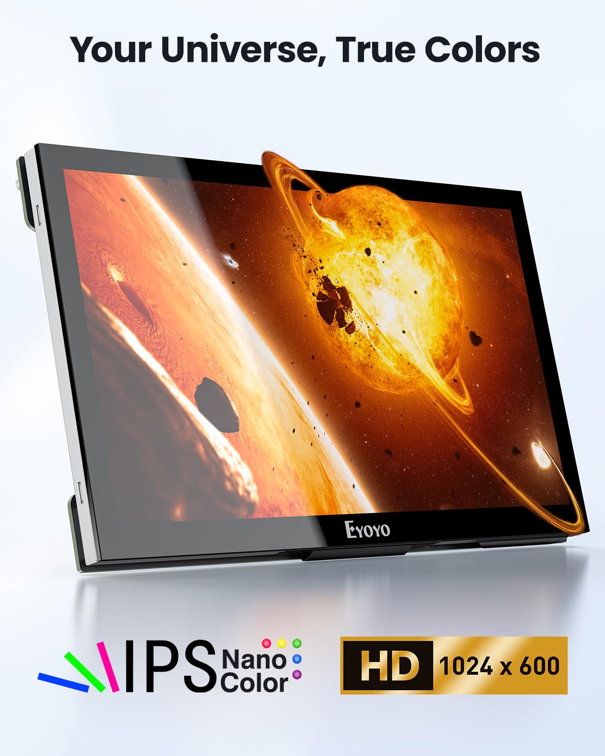 Eyoyo Raspbery Pi Screen 7-inch: 1024×600 LCD Capacitive Touchscreen Monitor with Stand, Mini Portable HDMI Monitors IPS Touch Display for Raspbery Pi 5/4/3/2/Zero, Windows/Linux/Android