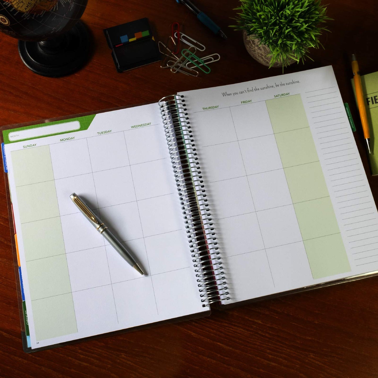 Elan Publishing Company DELUXE Undated Teacher Planner: 8.5x11 Includes 7 Periods, Page Tabs, Bookmark, Planning Stickers, Pocket Folder Daily Weekly Monthly Planner Yearly Agenda (Spring Floral)