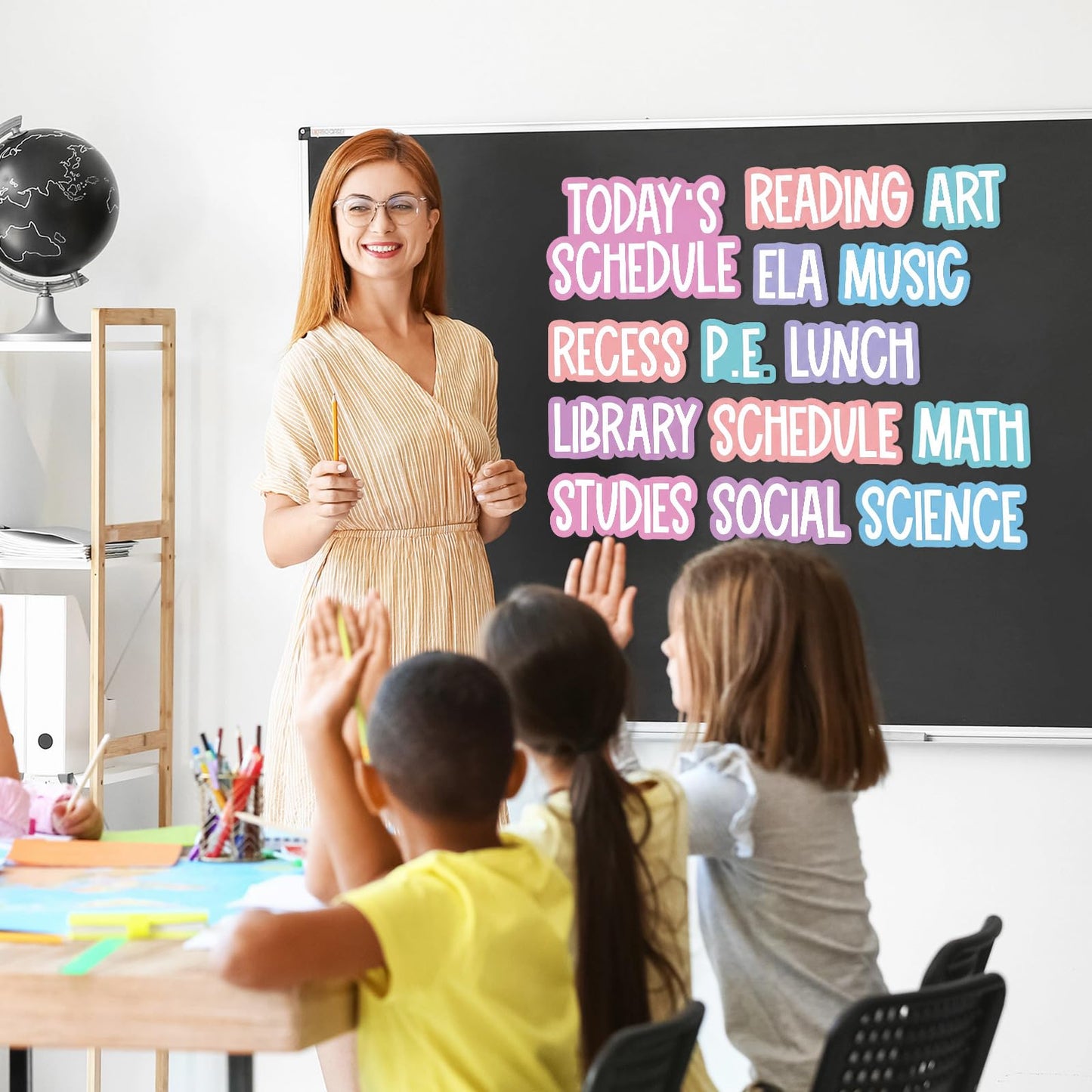 AmazingSpark 12 Pcs Class Subjects Magnets Pastel Classroom Daily Schedule Magnets Reusable Today's Schedules Labels Dry Erase Label for Whiteboard Bulletin Board Decor School Elementary Organization