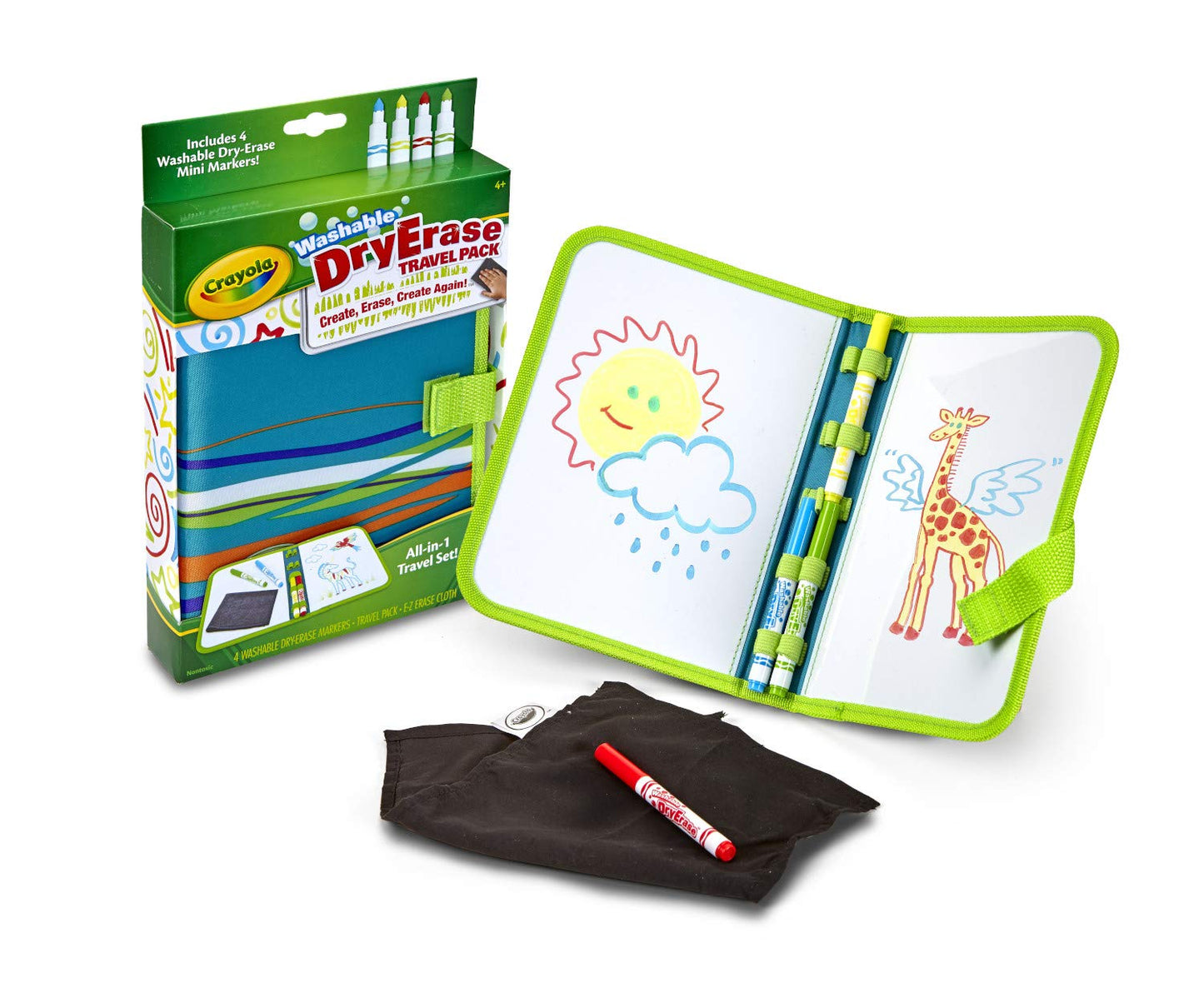 Crayola Washable Dry Erase Travel Pack, Whiteboard for Kids, Ages 4, 5, 6, 7 (Pack of 2)