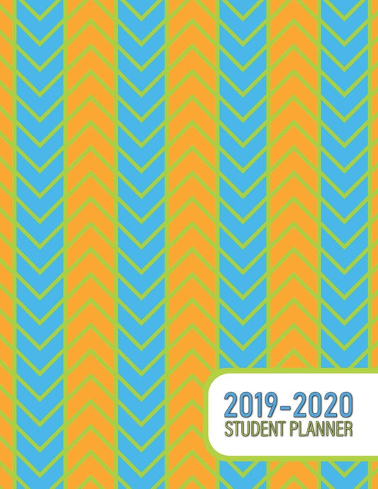 2019 - 2020 Student Planner: Neon Herringbone - Assignment Tracker, Essay Planner, Chapter Log, Grade Tracker, To-Do Lists, Note Pages, and Project Management